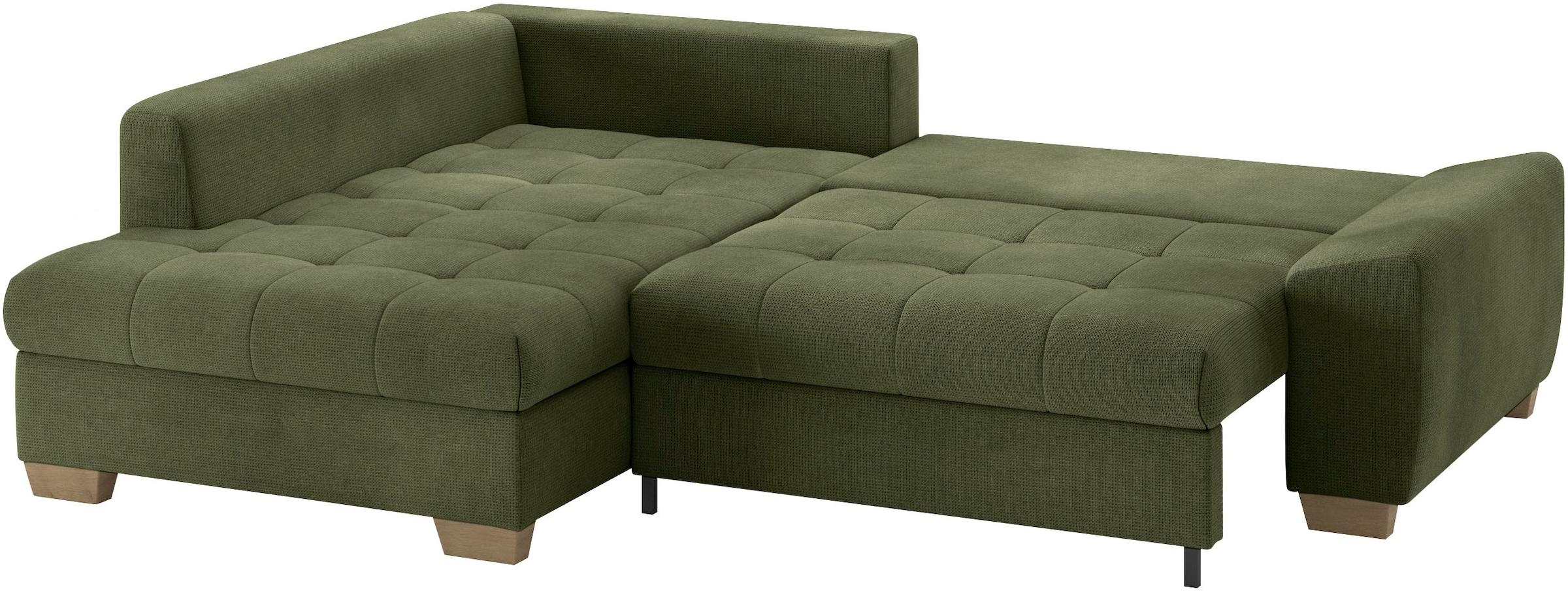 Mr. Couch Ecksofa »Nikita II, L-Form«, Wahlweise mit Bettfunktion, Bettkasten & RGB-LED-Beleuchtung
