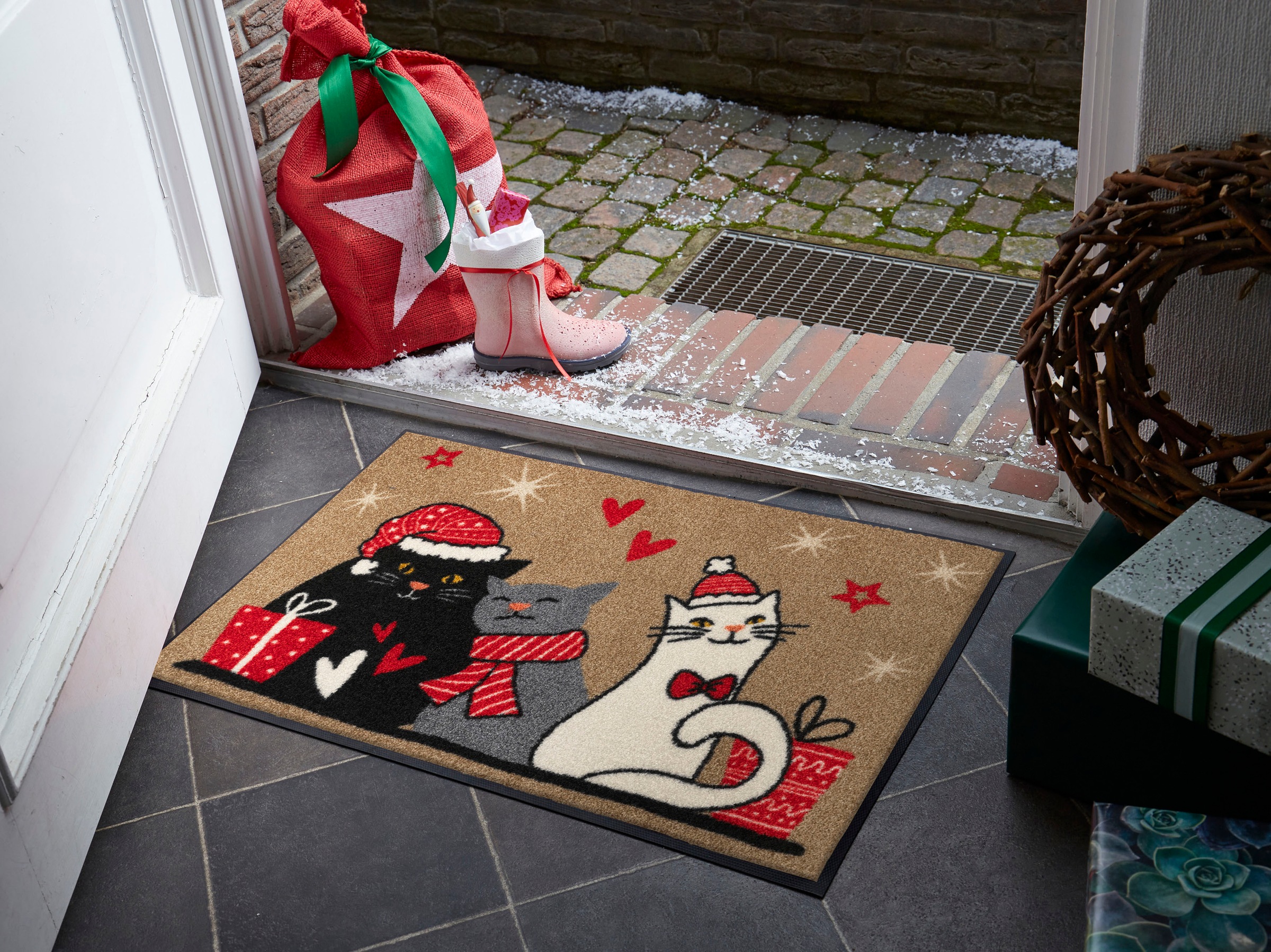 wash+dry by Kleen-Tex Fußmatte "Cuddle Time" rechteckig 7 mm Höhe günstig online kaufen