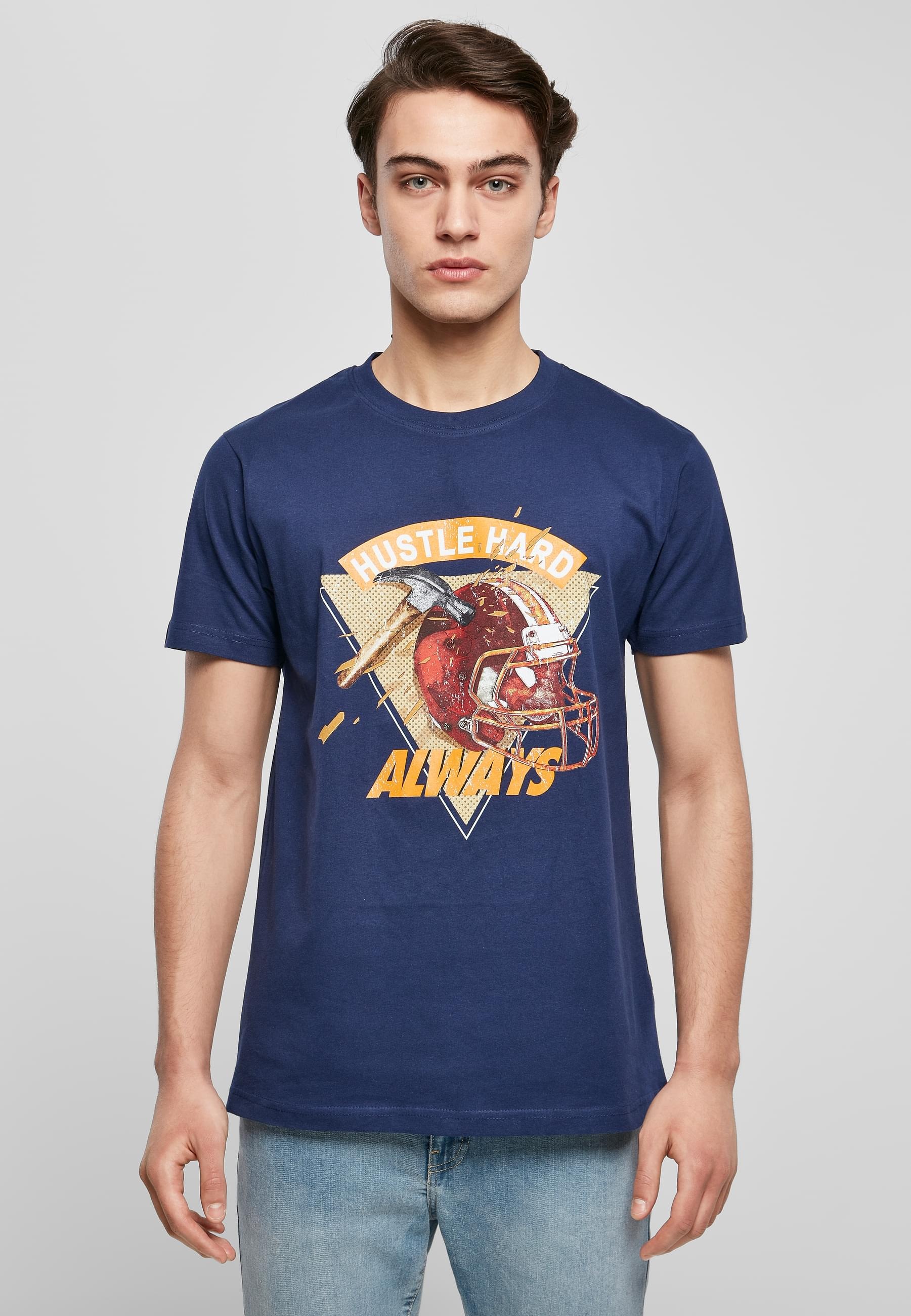 MisterTee Kurzarmshirt »MisterTee Herren Hustle Hard Always Tee«, (1 tlg.)