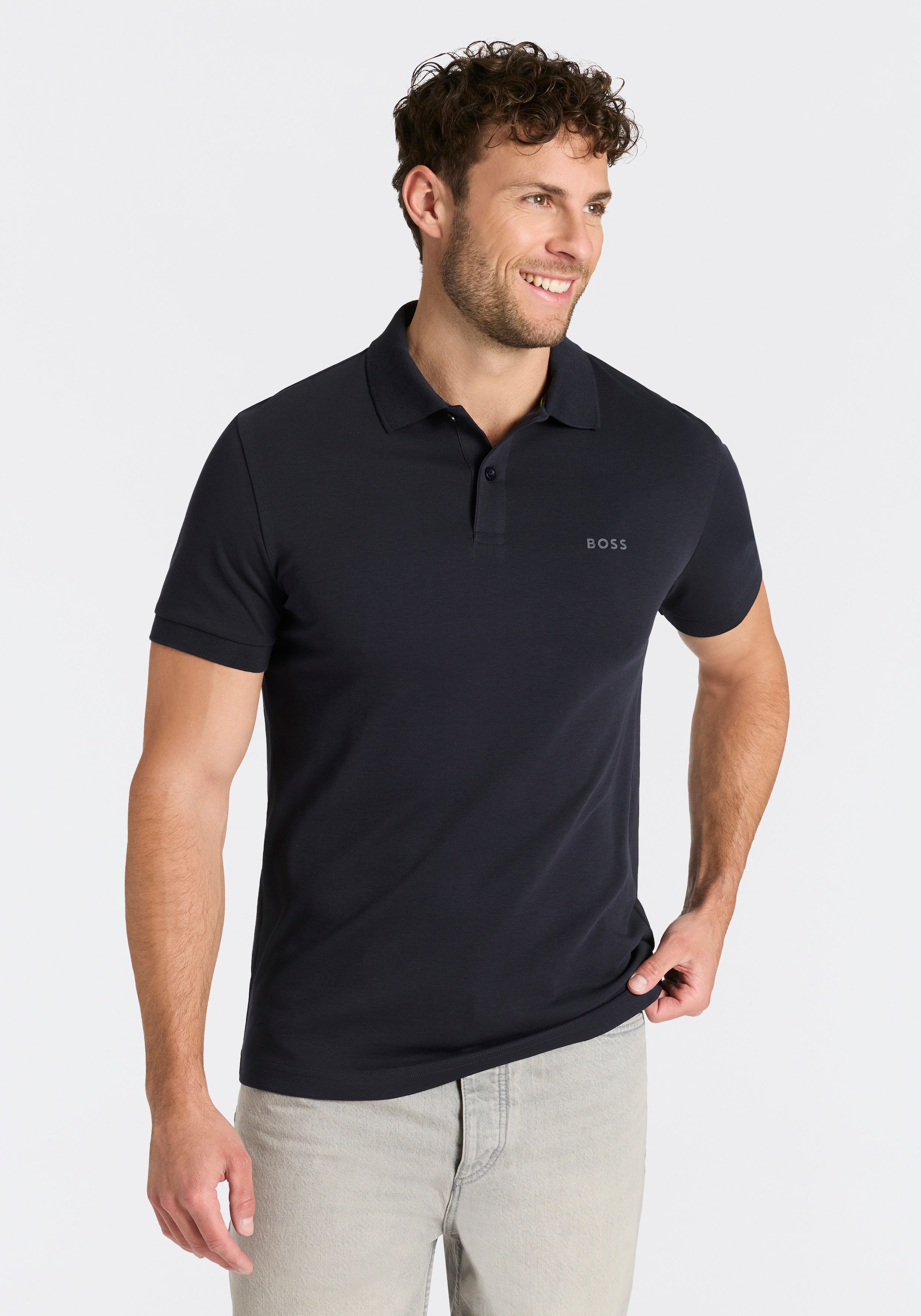 BOSS GREEN Poloshirt "Pio 2" mit tonalem Logoschriftzug, regular fit günstig online kaufen