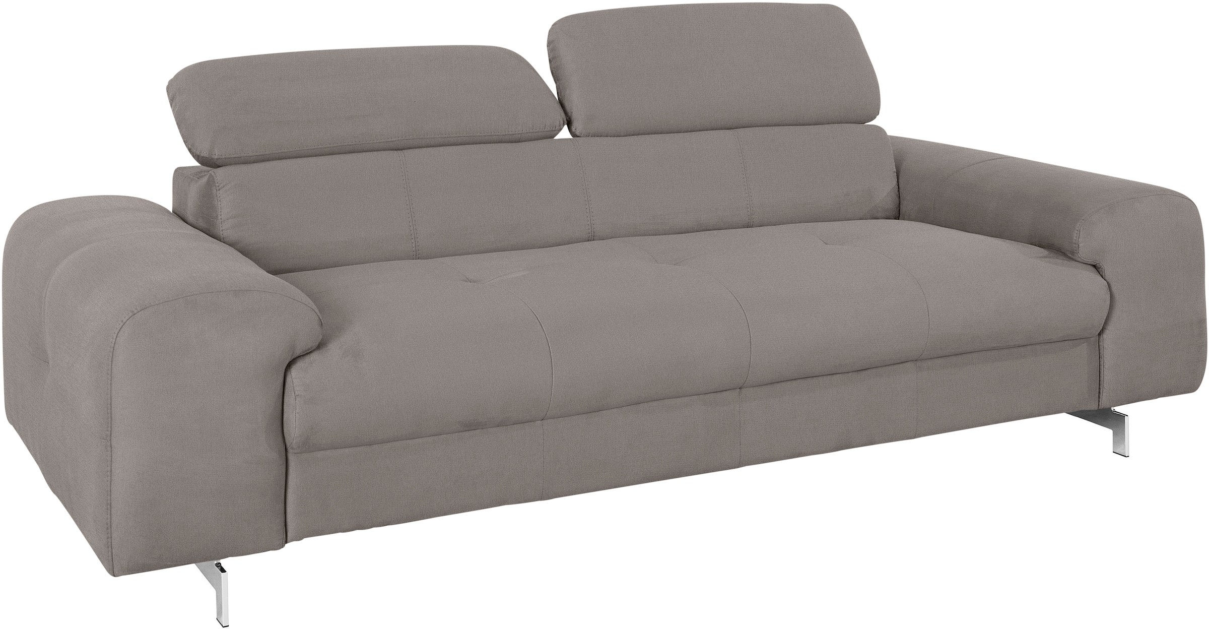 COTTA 3-Sitzer »Chef«, Big-Sofa mit Kopfteilverstellung, edle Metallkufen