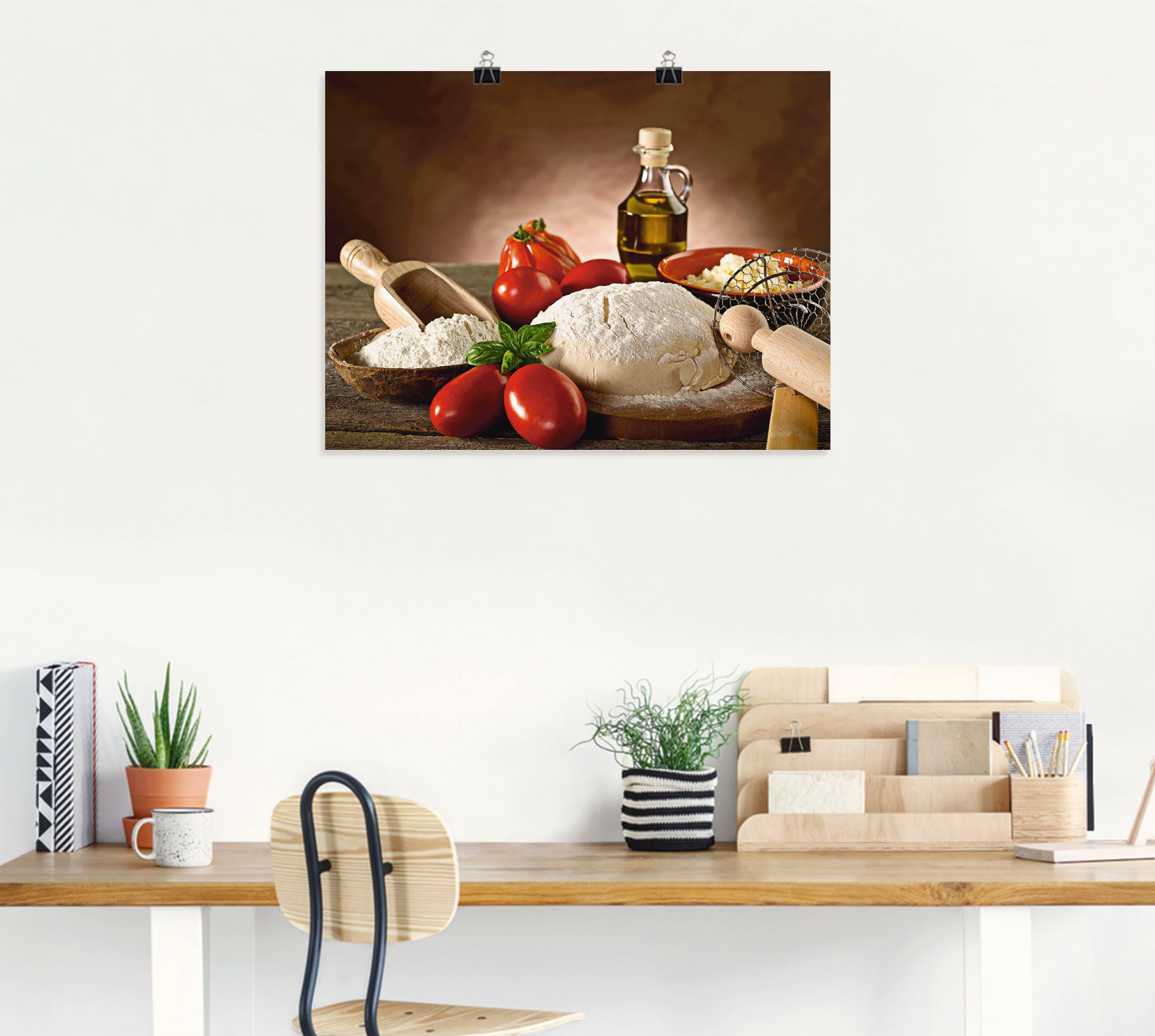 Artland Wandbild »Teig für Pizza«, Lebensmittel, (1 St.), als Alubild, Outdoorbild, Leinwandbild, Poster in verschied. Größen