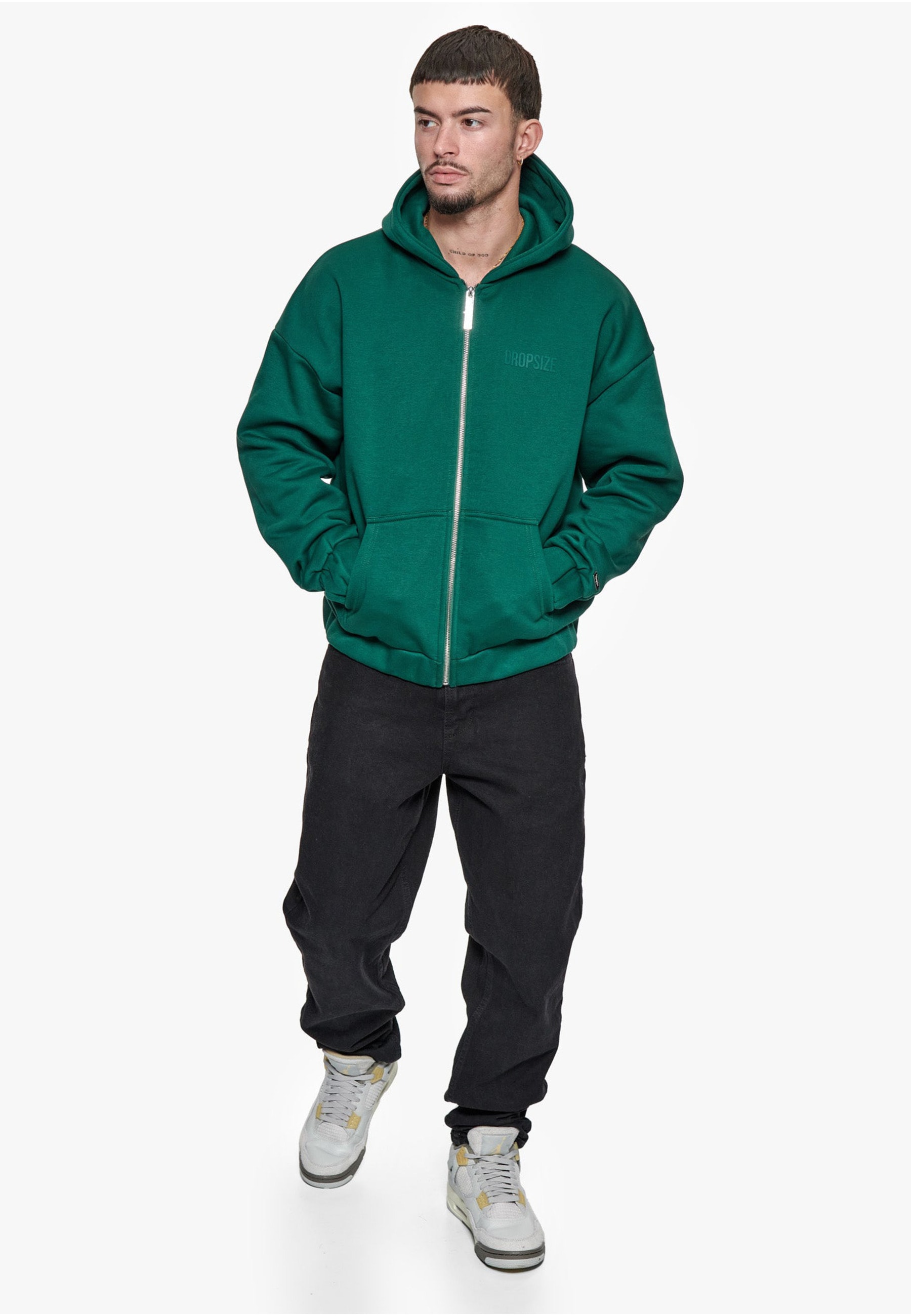 Dropsize Kapuzenfleecejacke »Dropsize Herren« 1 Stk. tlg. mit Kapuze
