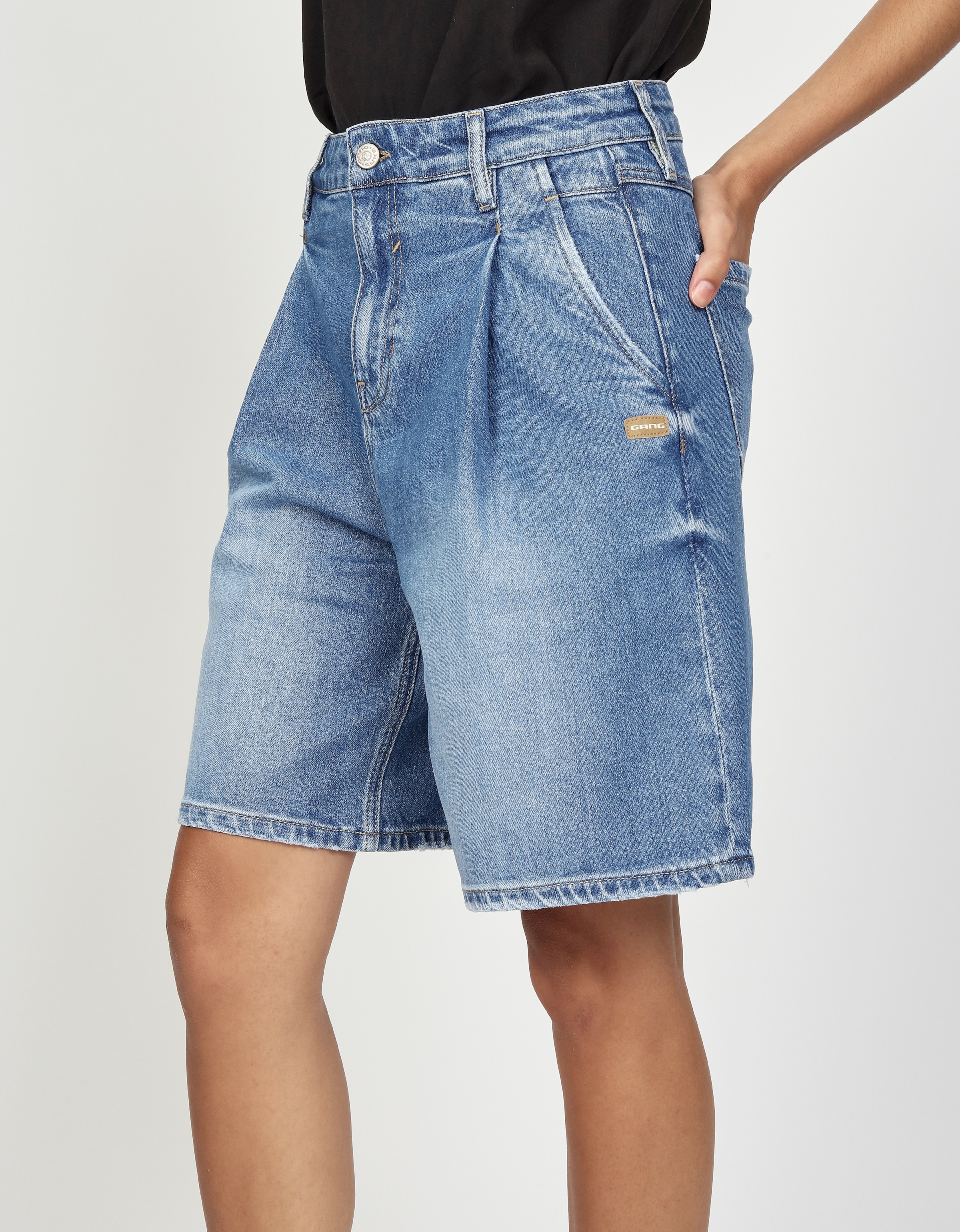GANG Bermudas »94WANDA BERMUDA«, mit Bundfalten vorn