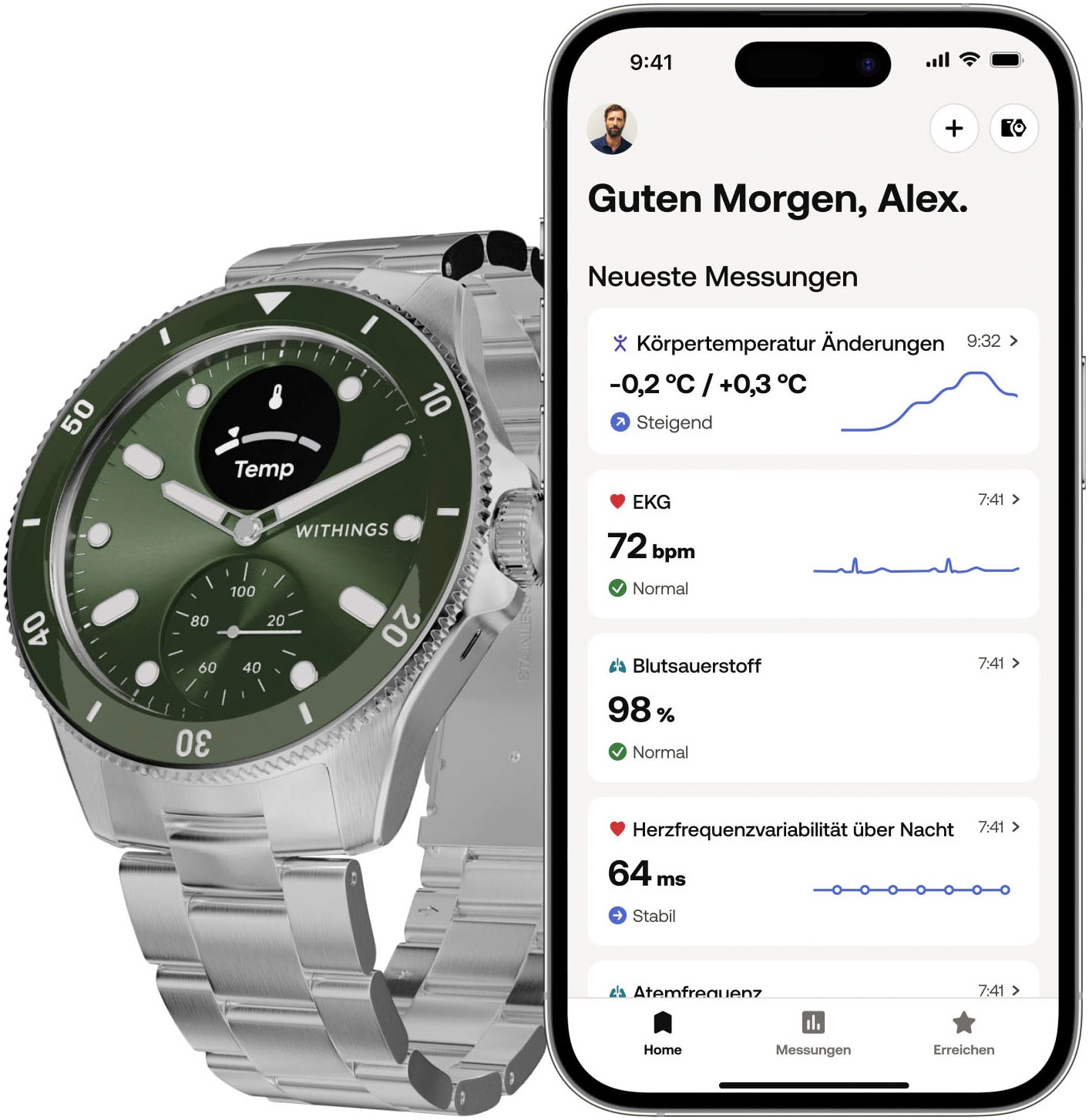 Withings Smartwatch »ScanWatch Nova 42mm«, (1.6 cm / 0.63 Zoll),)