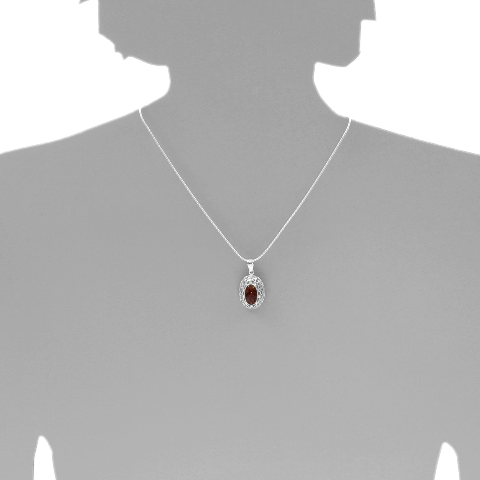 OSTSEE-SCHMUCK Kette mit Anhänger »- Vara - Silber 925/000 - Bernstein«