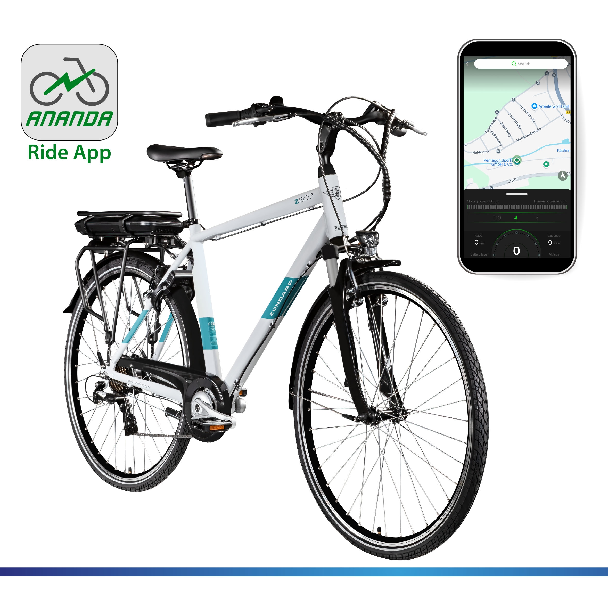Zündapp E-Bike »Z807«, 7 Gang, Shimano, Altus, Heckmotor 250 W