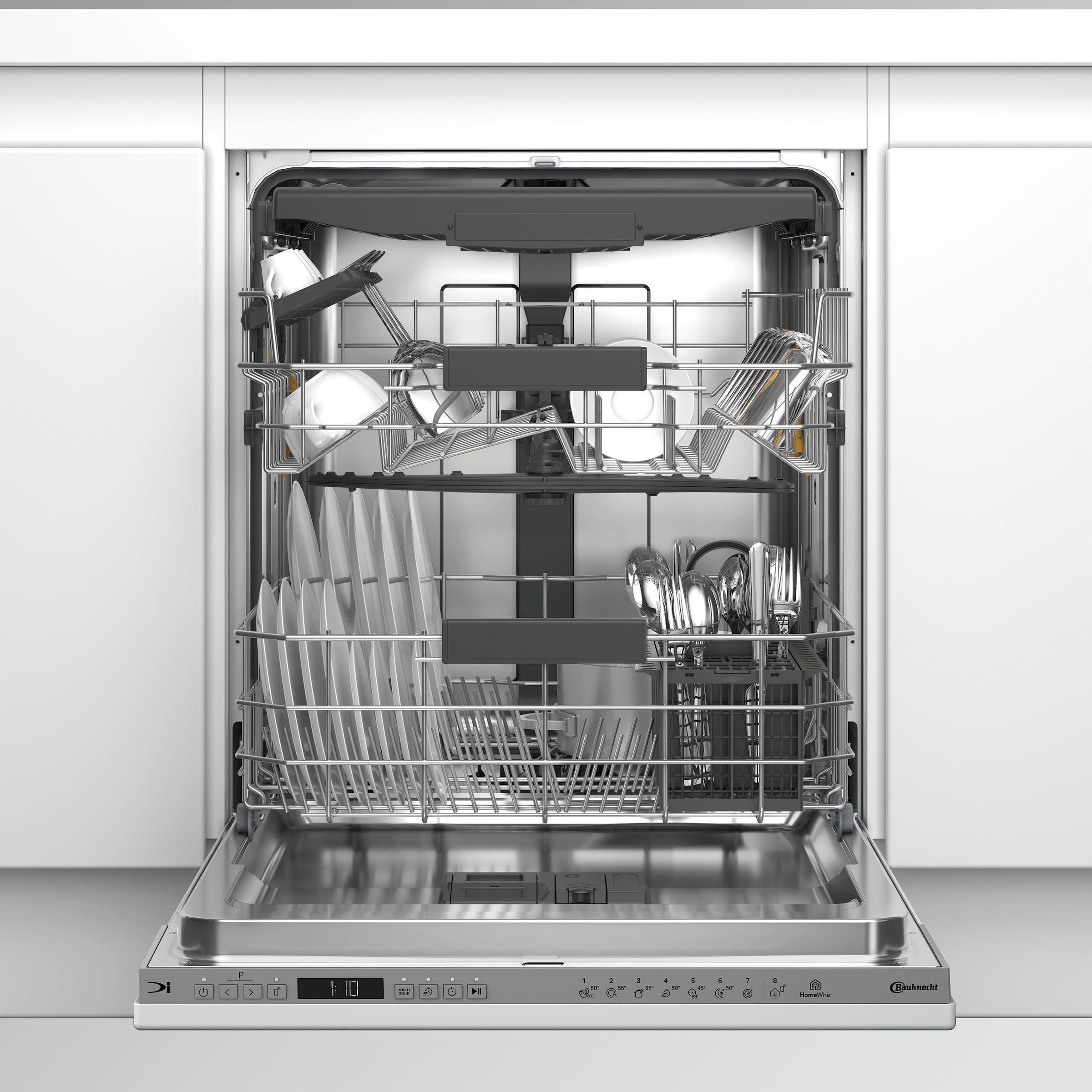 BAUKNECHT vollintegrierbarer Geschirrspüler »OBIC Ecosilent2 7540« 8,9 l 14 tlg. Maßgedecke ActiveDry – automatische Türöffnung für bessere Trocknungsergebnisse