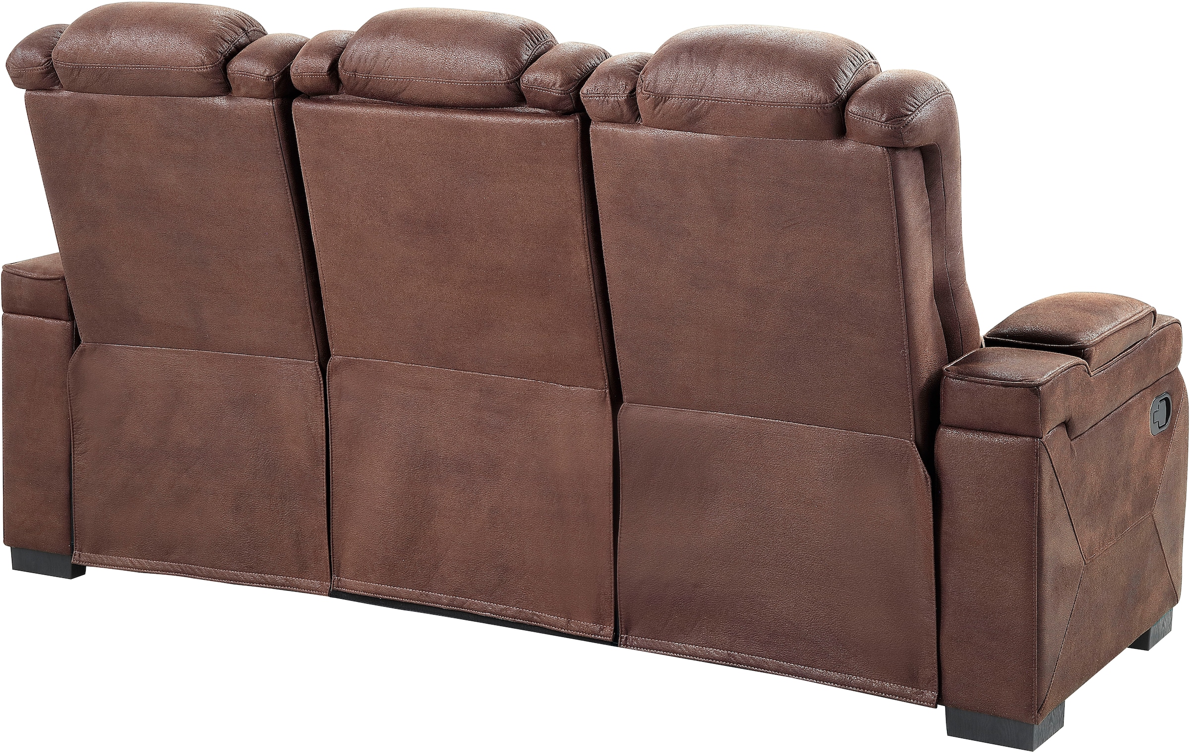 ATLANTIC home collection 3-Sitzer »Faris«, Zwei Relaxfunktionen, klappbare Konsole mit Getränkehalter