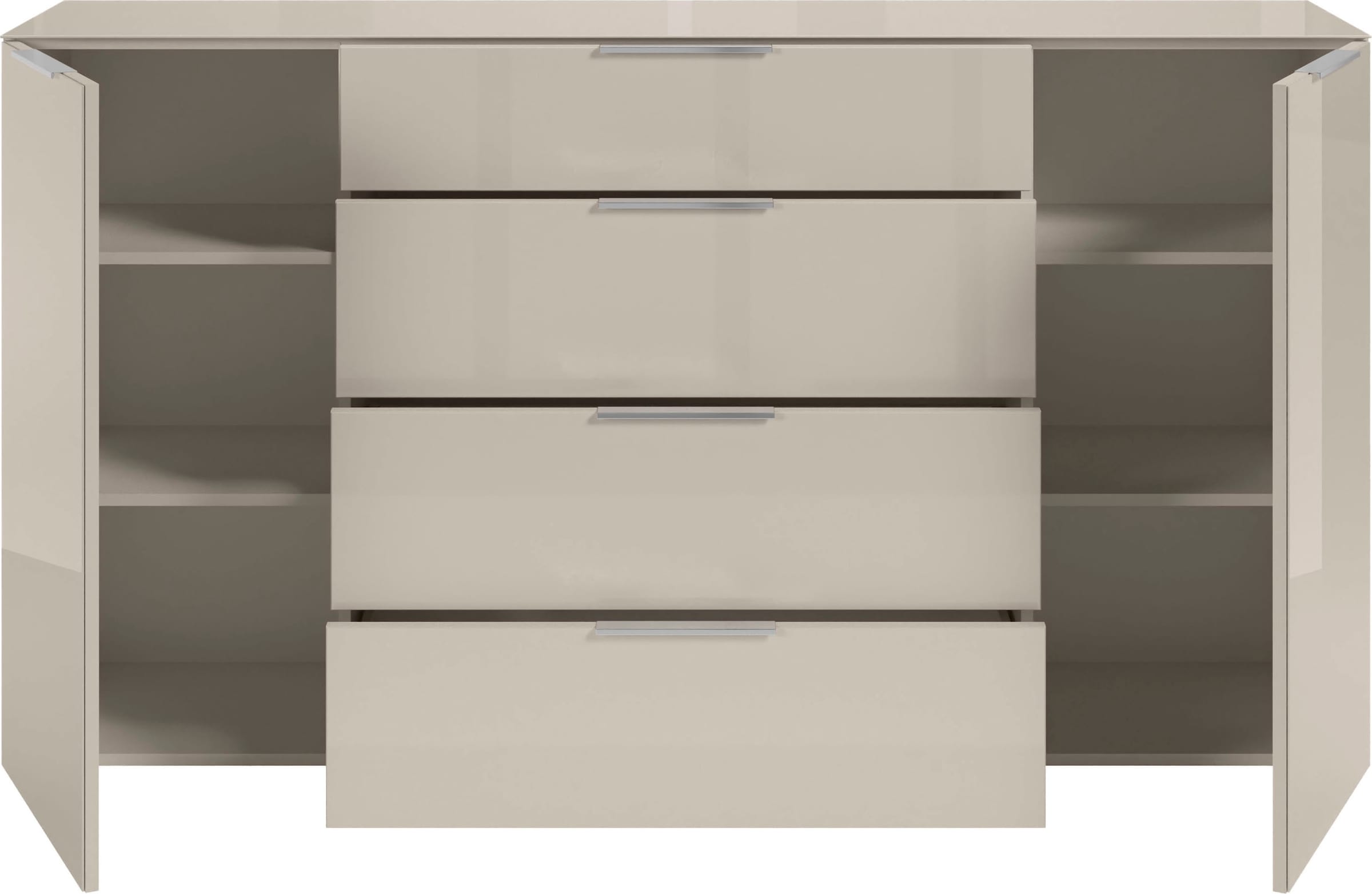 HBZ Kommode »Santorin, BxHxT 180x99x40 cm«, (1 St.), Breite 180cm, Softclose für Türen und Schubkästen, Melaminbeschichtung