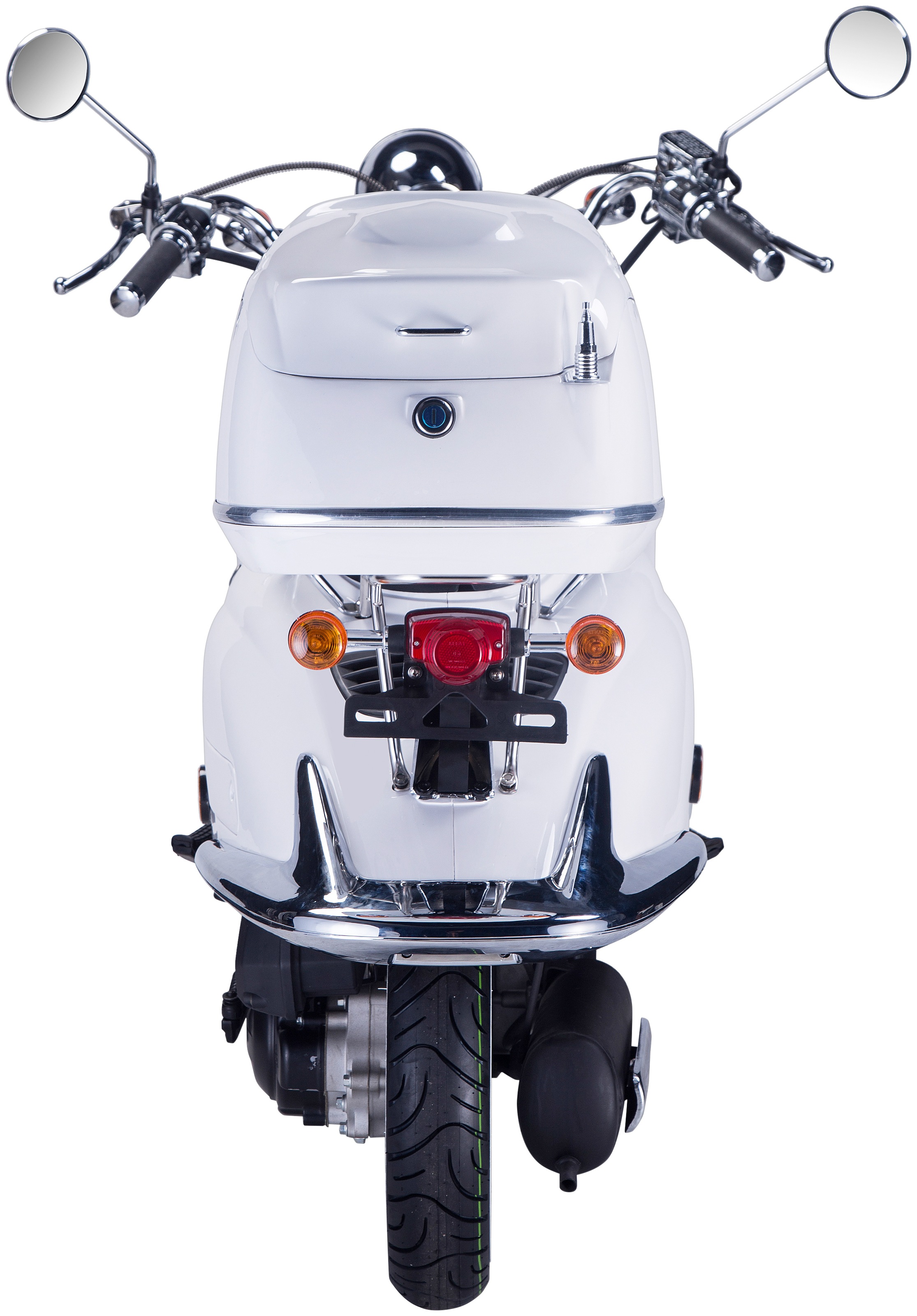 GT UNION Motorroller »Strada«, 50 cm³, 45 km/h, Euro 5, 3 PS, (Set, mit Topcase), im Retro-Look