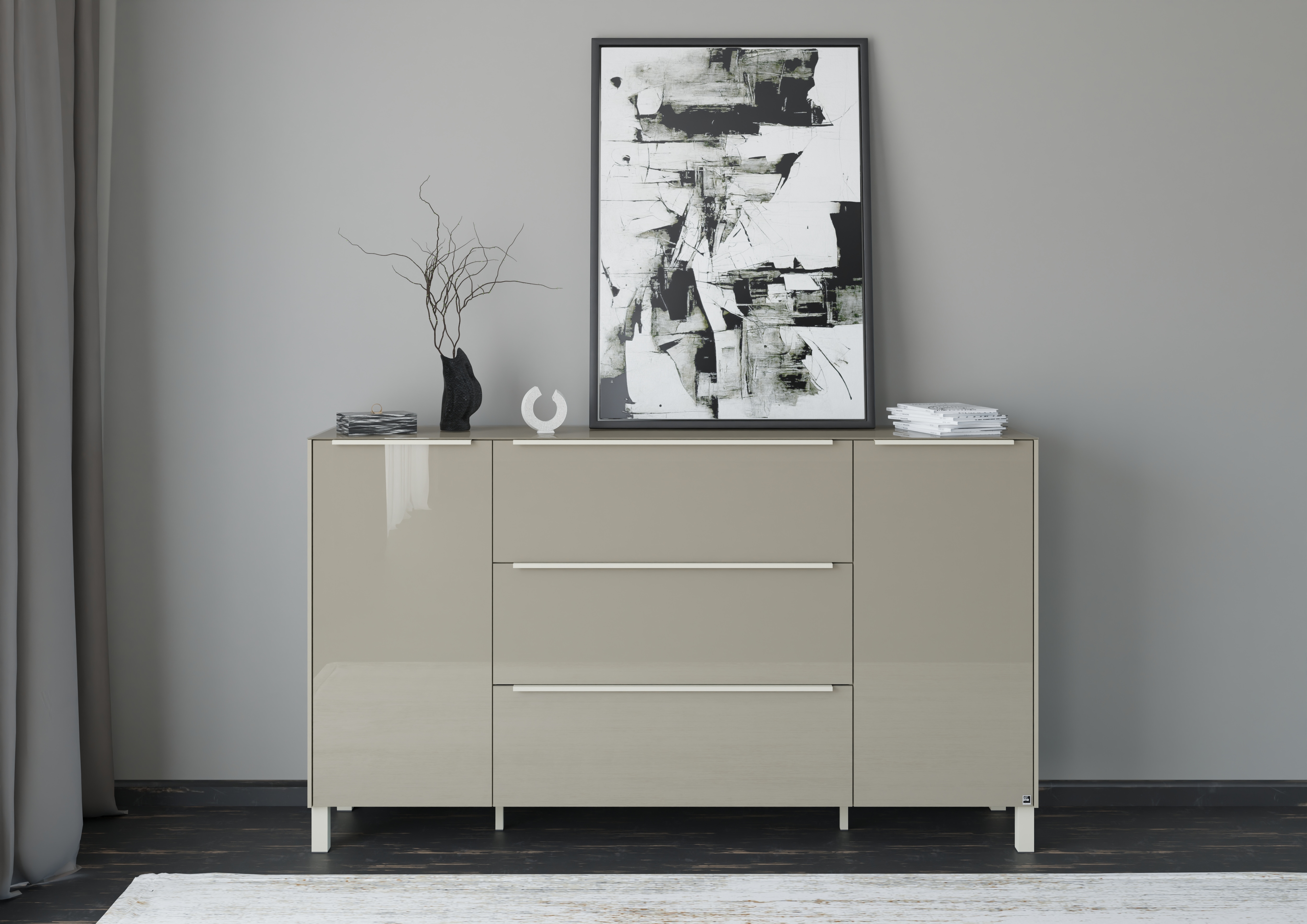 set one by Musterring Sideboard "Reno" 1 Stk. tlg. Mit Vierkantfuß in diversen Farben, 106 cm Höhe & Farbauswahl