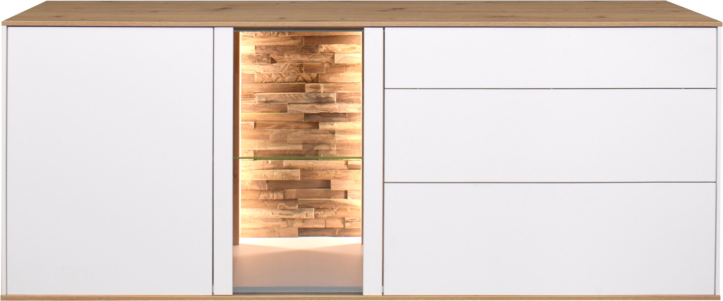 Mäusbacher Lowboard Faro Lowboard B 169 cm, inkl. Beleuchtung, Push to open günstig online kaufen