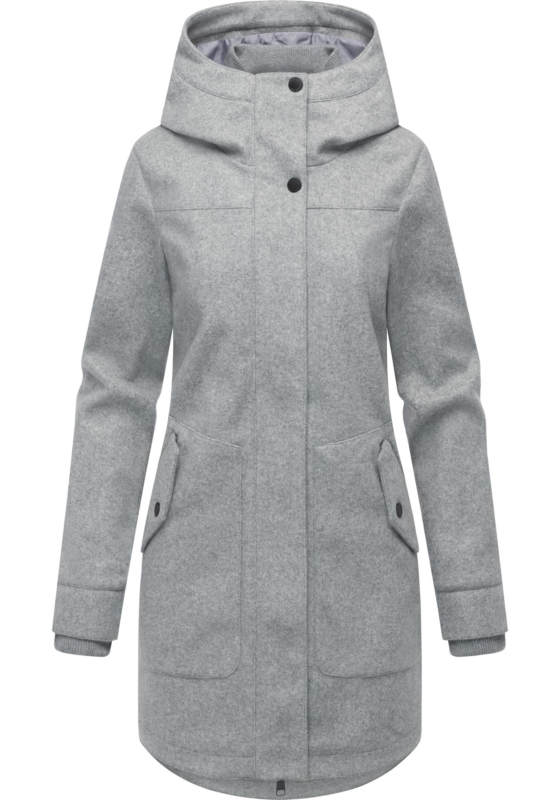 Ragwear Wollmantel "Janesha Coat" Mantel in Wolloptik mit Kapuze günstig online kaufen