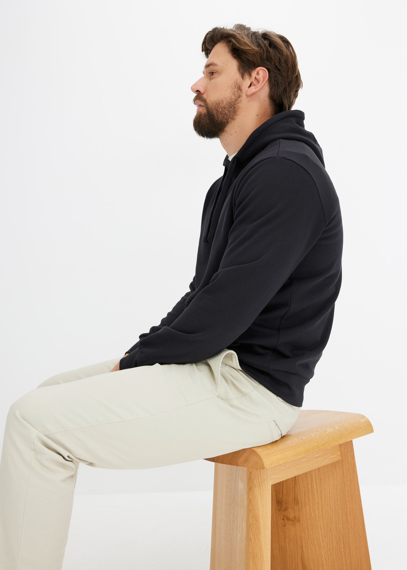 bonprix Hoodie »Hoodie«, Regular Fit, mit Kapuze, aus Baumwolle und Polyester
