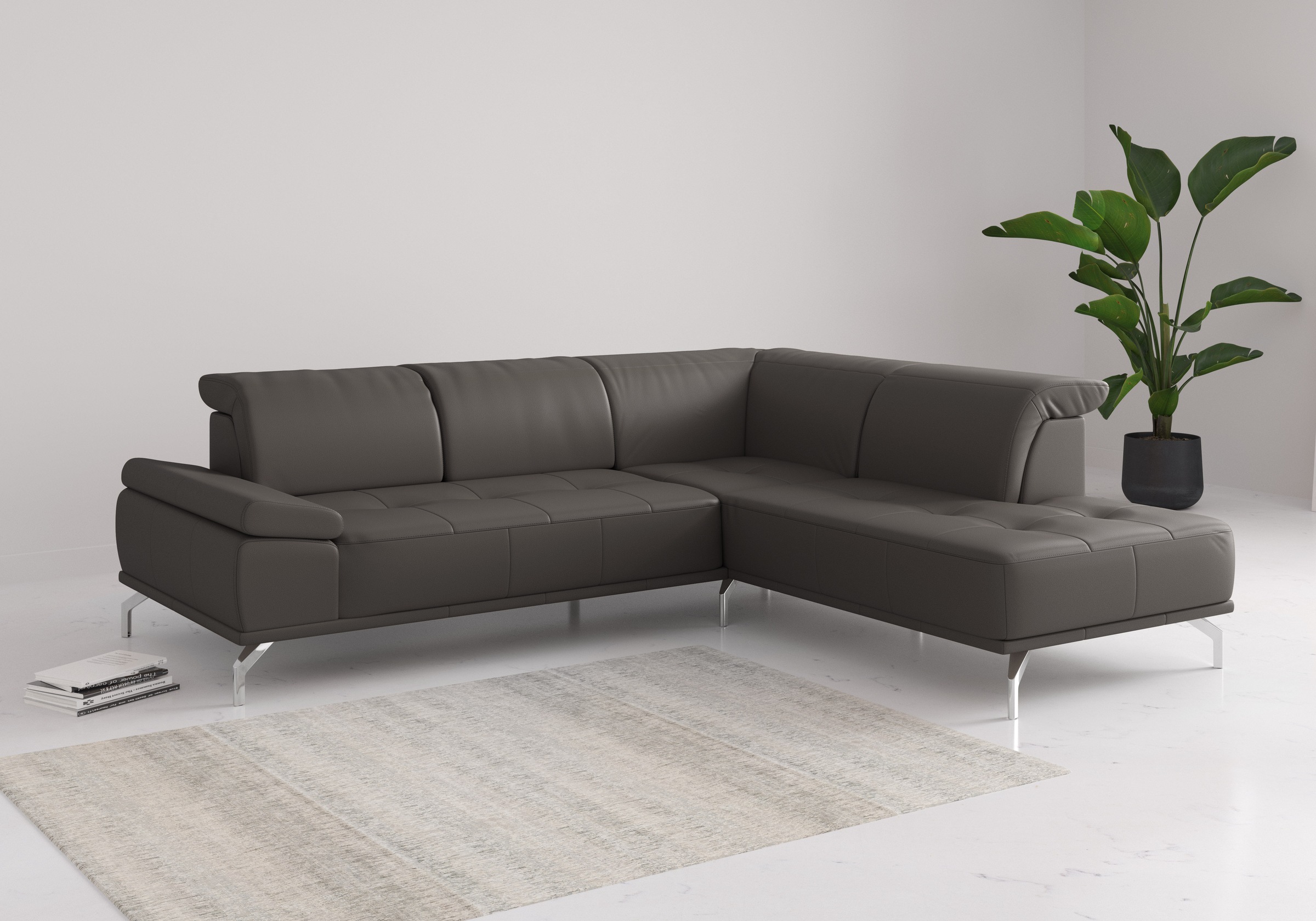OTTO home Ecksofa "Caluna" Inkl.Sitztiefenverstellung, wahlweise mit Kopf- und Armteilverstellung