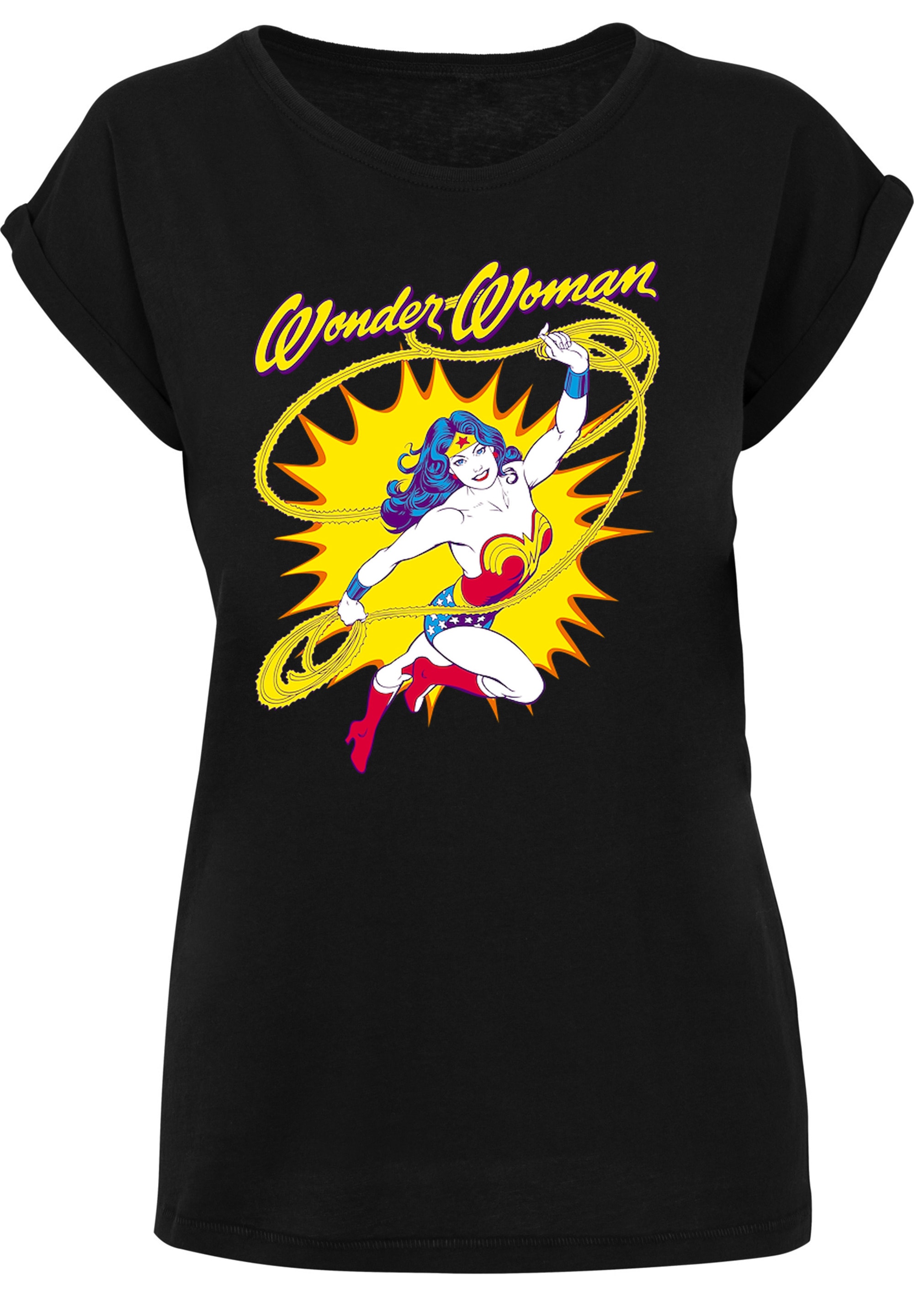 F4NT4STIC T-Shirt »DC Comics Wonder Woman Vintage Leap'«, Print