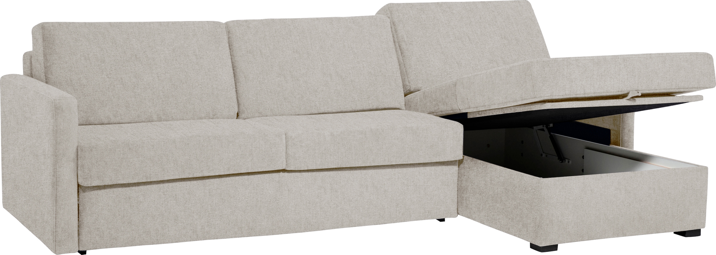 Places of Style Schlafsofa »GOLDPOINT Ecksofa 264 cm, Liegefläche (140/200cm), L-Form,«, Bettfunktion, Bonell-Federkernmatratze und Dauerschläfer-Funktion