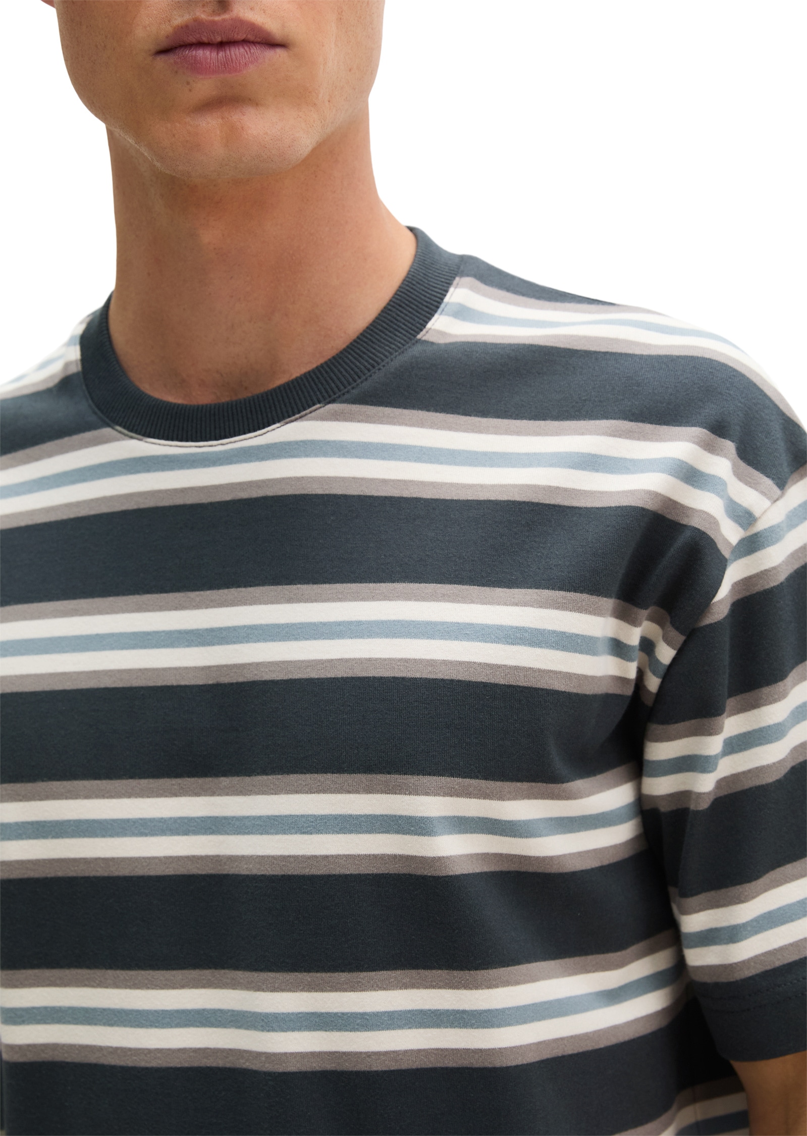 Marc O'Polo T-Shirt »aus garngefärbter Bio-Baumwolle«