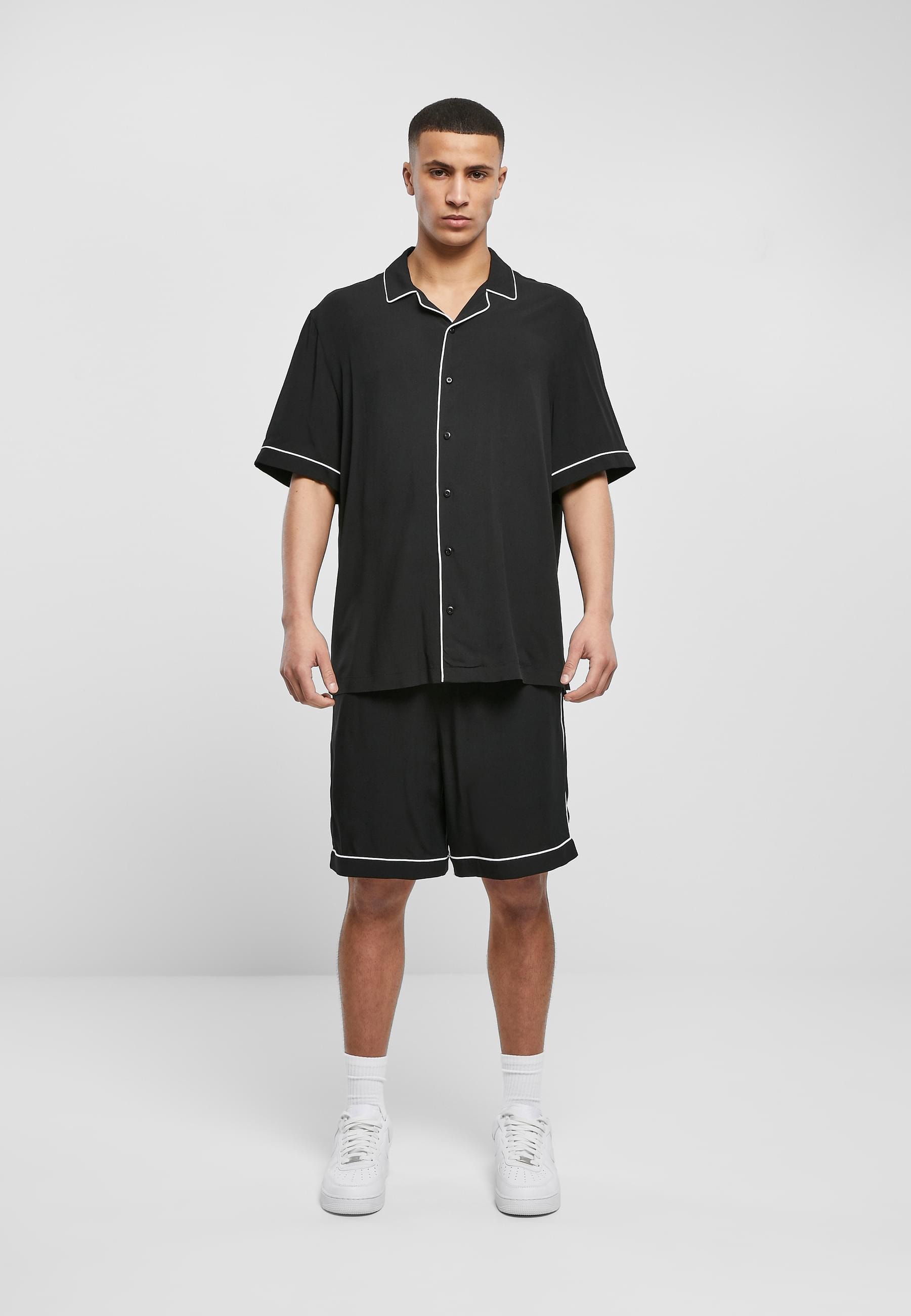 URBAN CLASSICS Karohemd »Urban Classics Herren Bowling Shirt«, (1 tlg.)