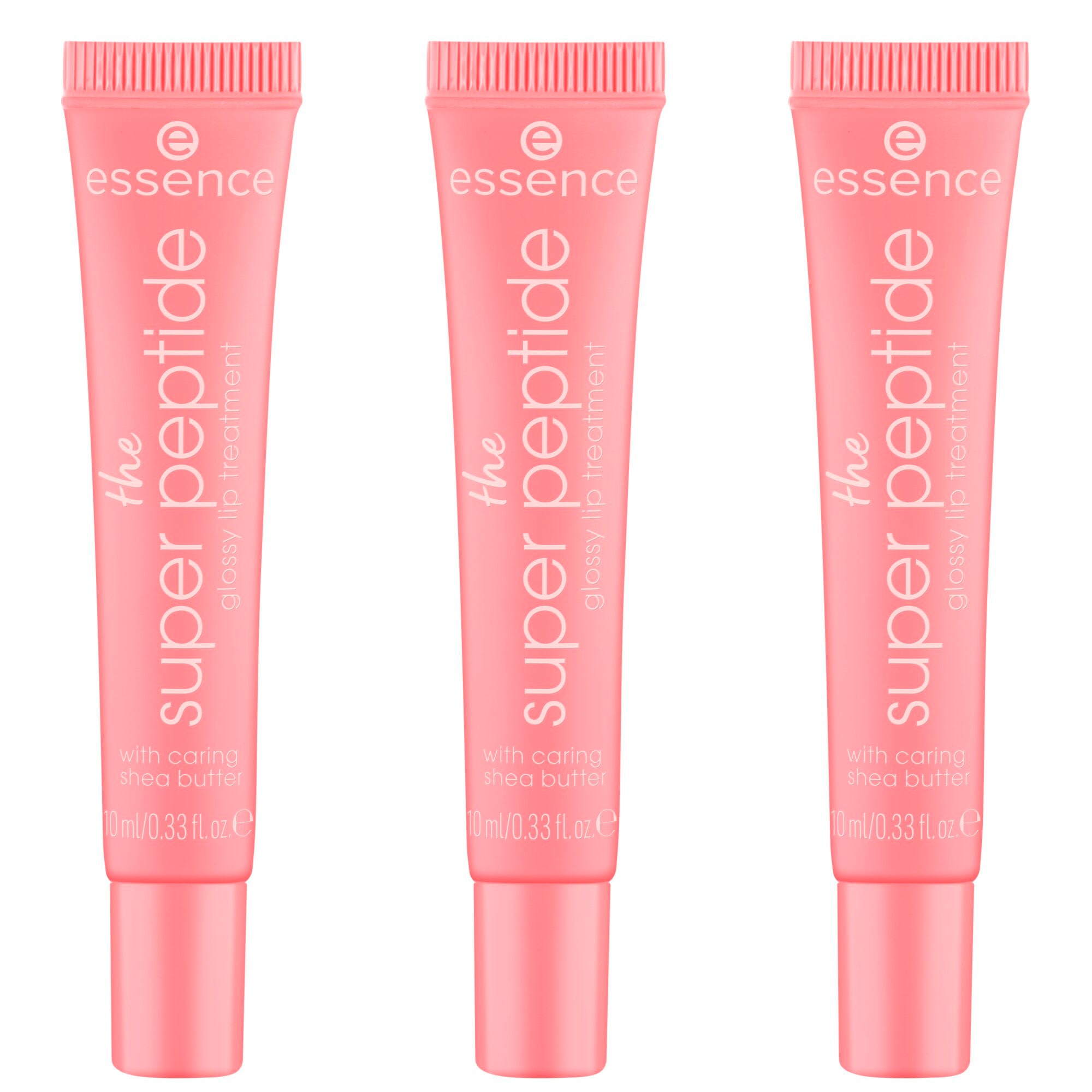 ESSENCE Kinder Lippenbalsam "the super peptide glossy lip treatment"coralized, Lippen-Kosmetika, mit milchig glänzender Textur