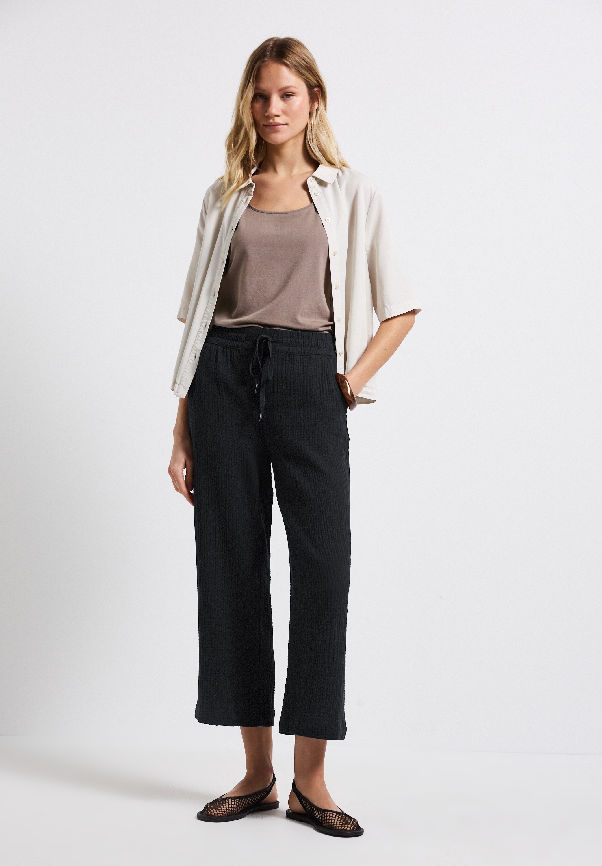 STREET ONE Stoffhose, High Waist