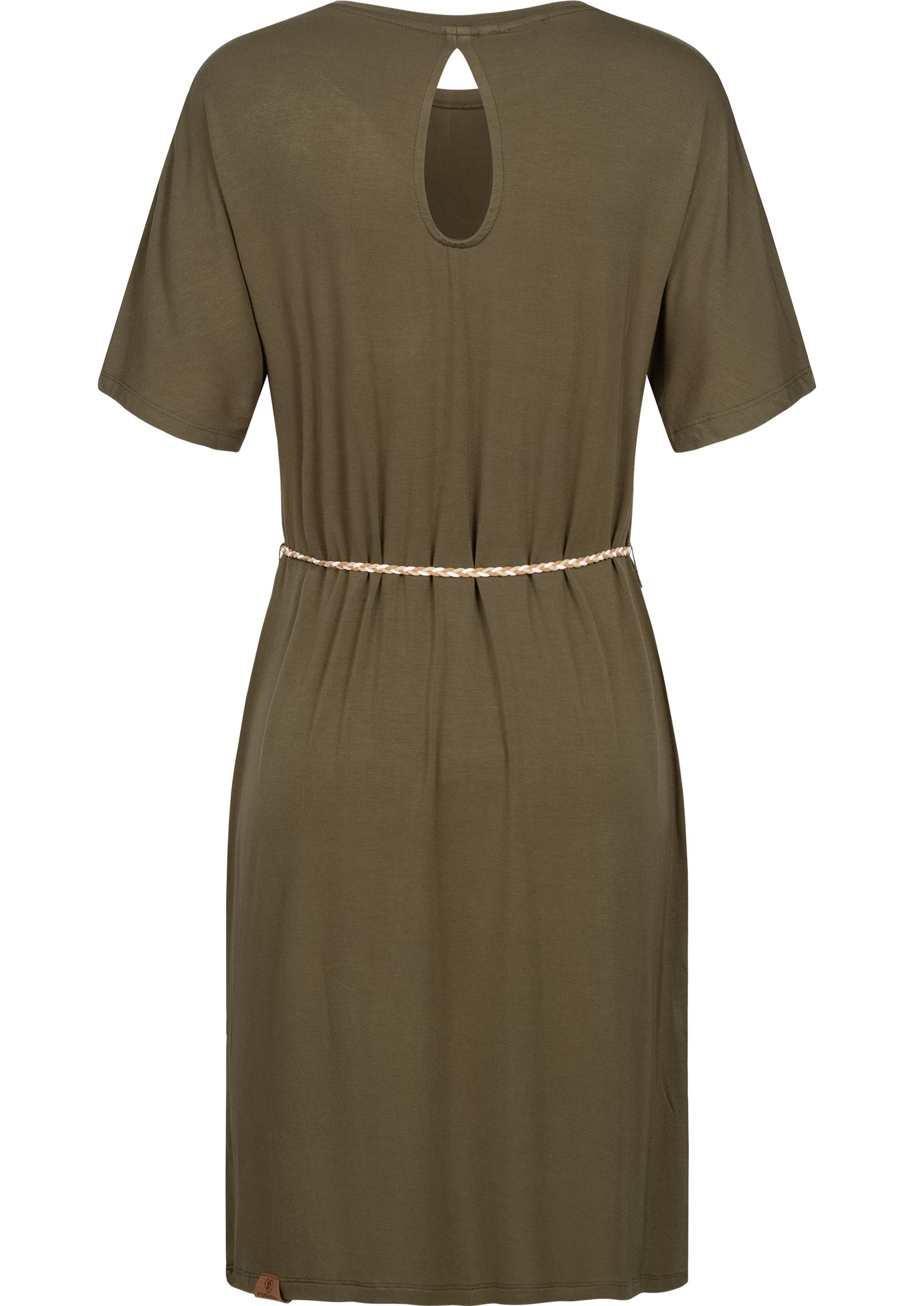 Thumbnail - Ragwear Jerseykleid "Kass" Ohne Taschen stylisches Shirtkleid mit geflochtenem Gürtel