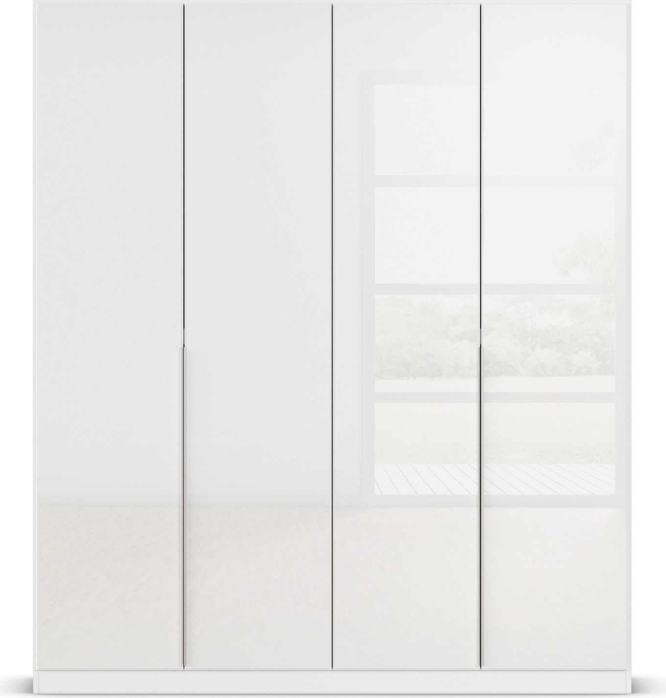 rauch Drehtürenschrank »Kleiderschrank Kleiderschränke Schrank Garderobe AGORDO mit Glasfront«, (in zwei Griff-Farben), durchdachte Innenausstattung, in 6 Breiten und 2 Höhen MADE IN GERMANY