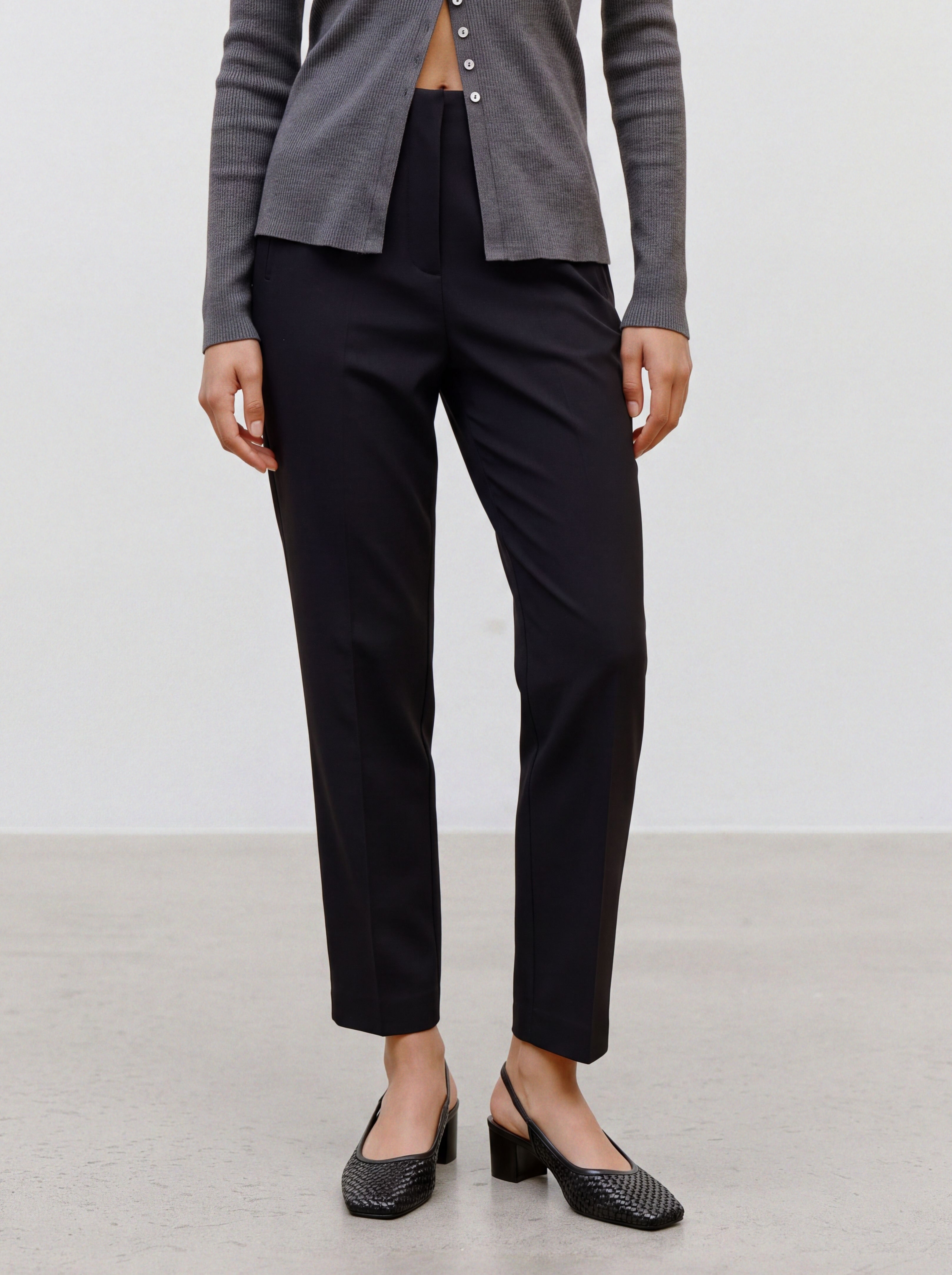 Vero Moda Anzughose "VMZOEY MW TAPERED PANT NOOS" Materialmix