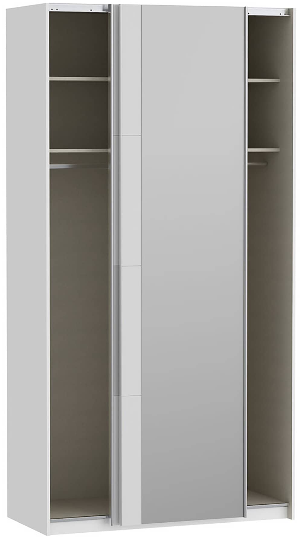 FORTE Schwebetürenschrank »Fittio. Made in Europe, 2 Schiebetüren, modernes Design«, Höhe 2,35 mtr, stehende Montage, Spiegel