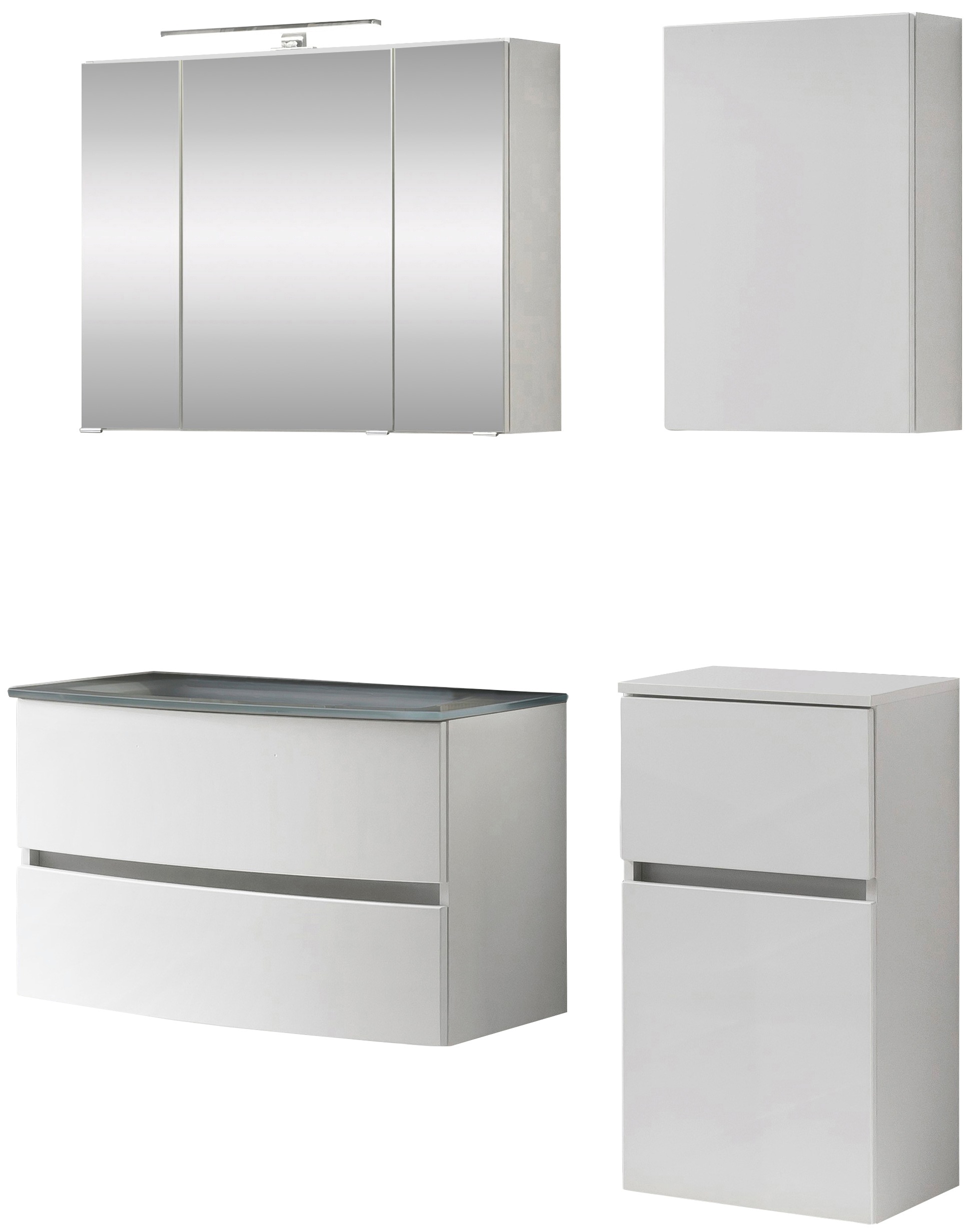 welltime Badezimmer-Set "Kaunas" Set, 4 Stk. tlg. Breite 120 cm, Soft Close günstig online kaufen
