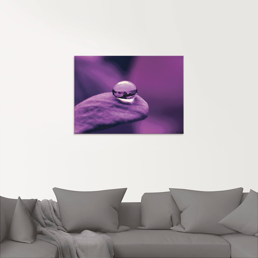 Artland Glasbild »Amethyst«, Blumen, (1 St.)