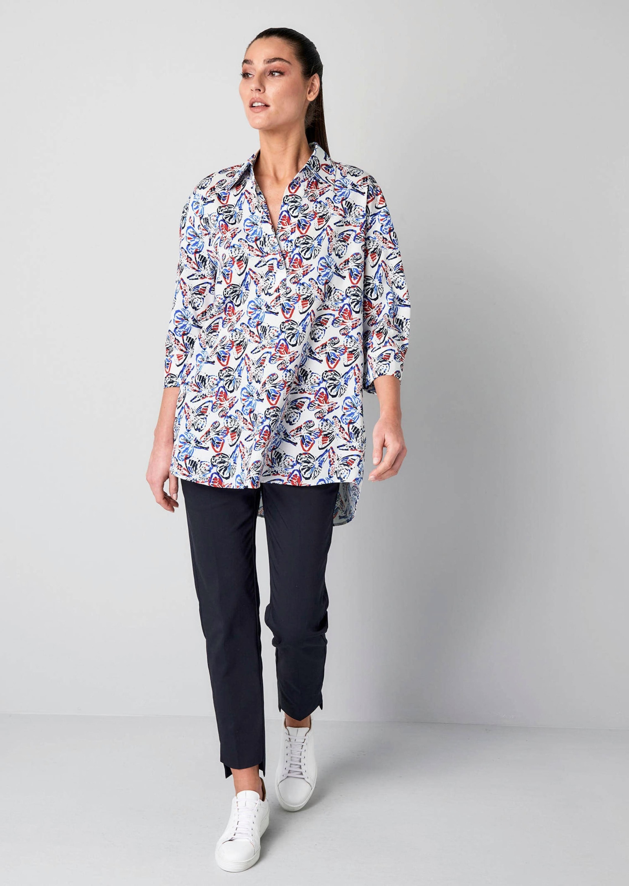 Alba Moda Hemdbluse »Hemdbluse Hemdbluse mit Alloverdruck«
