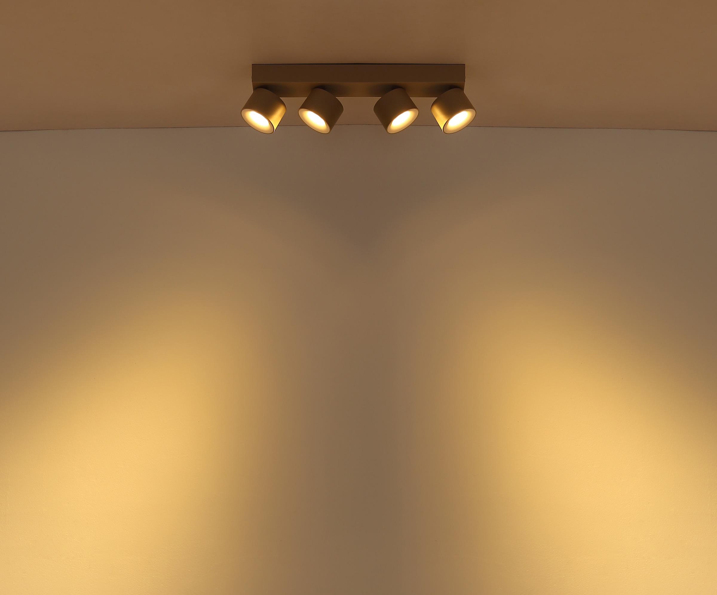 GLOBO LIGHTING LED Deckenspot »RAE« LED-Modul 1 Stk. Warmweiß LED Strahler Sand, Aluminium/Opal, dreh-/schwenkbar, LED 6W