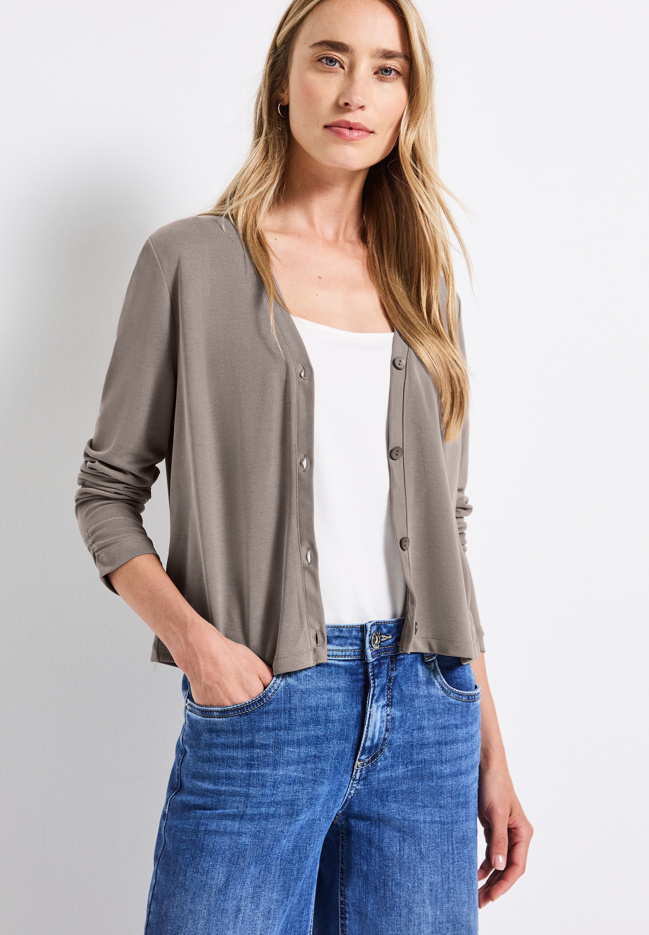 STREET ONE Shirtjacke, im Silk-Look günstig online kaufen