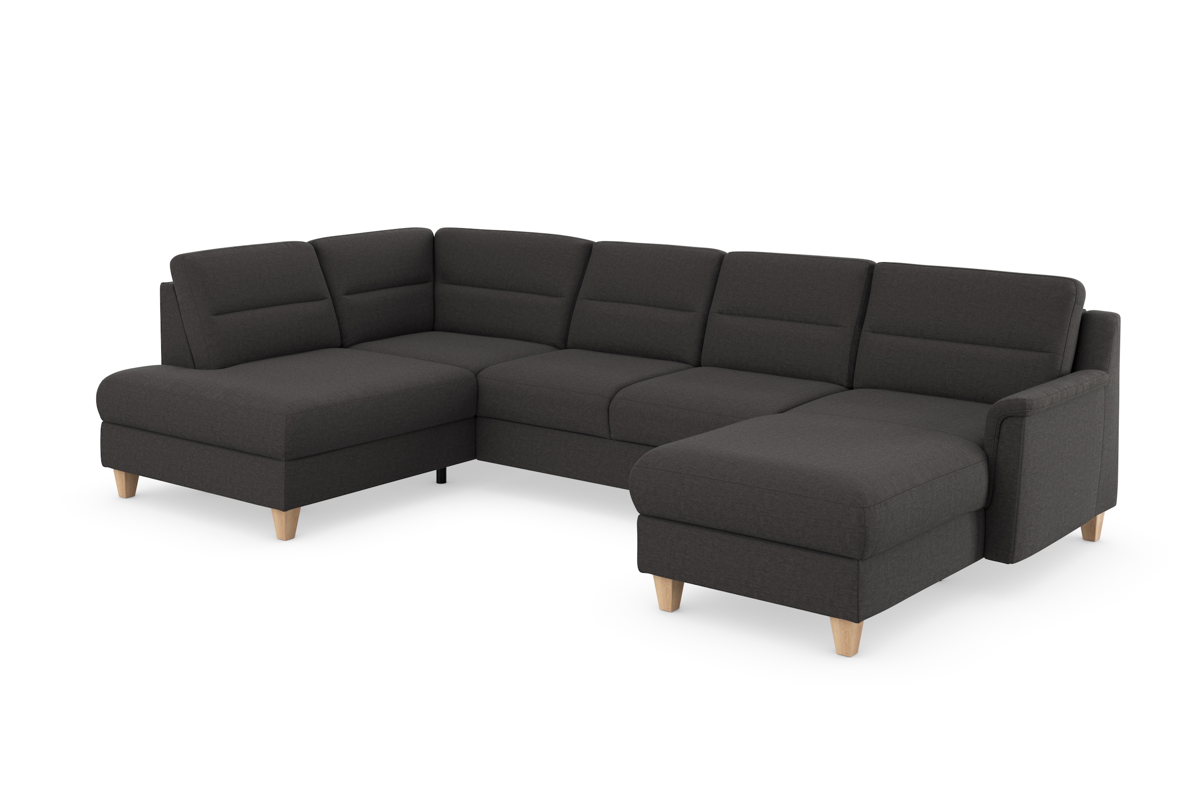 sit&more Wohnlandschaft »Farö U-Form« inklusive Federkern, wahlweise mit Bettfunktion und Bettkasten