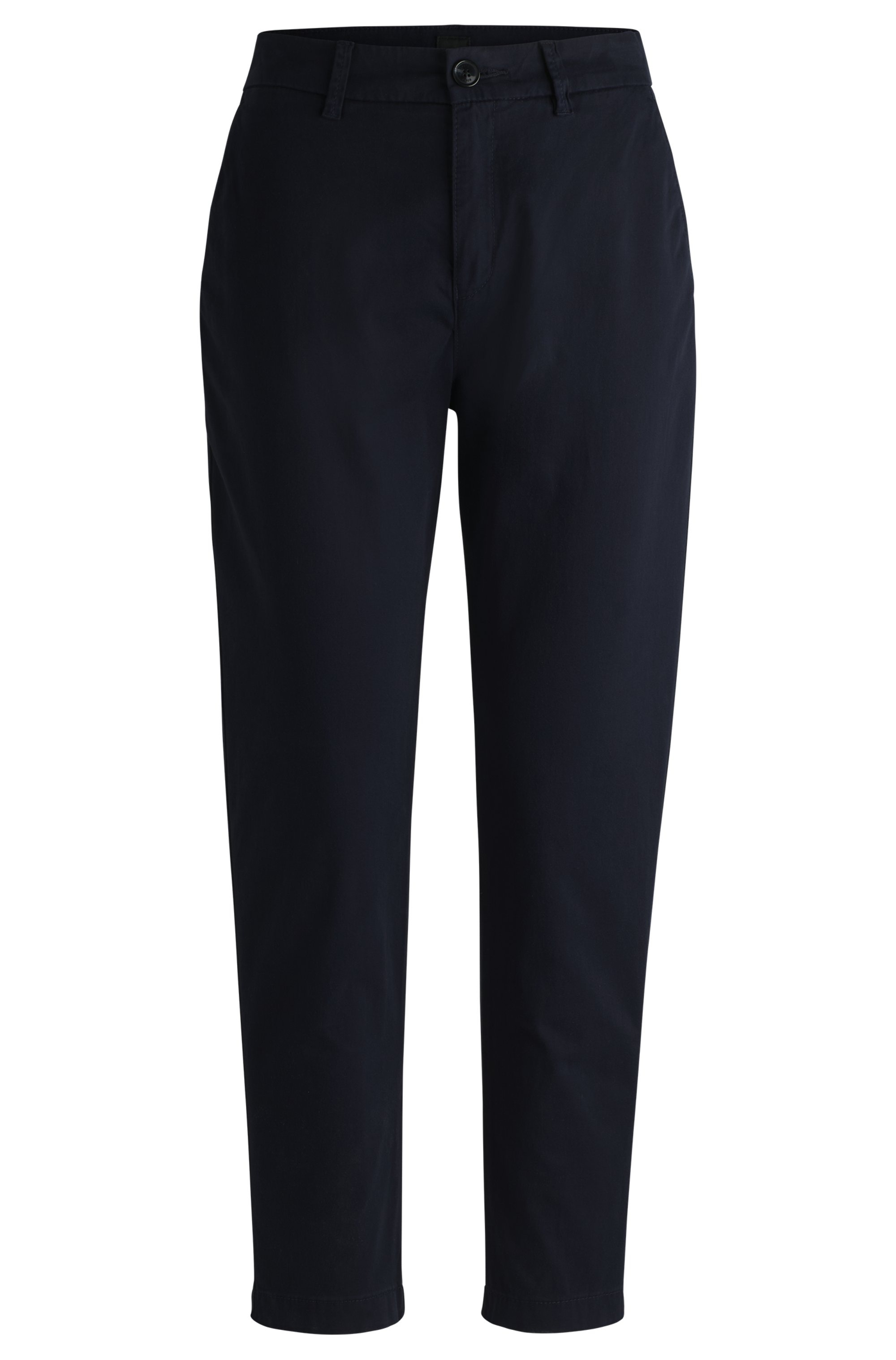 BOSS ORANGE Webhose »Tachini Premium Damenmode«, mit Leder-Brandlabel am hinteren Bundabschluss