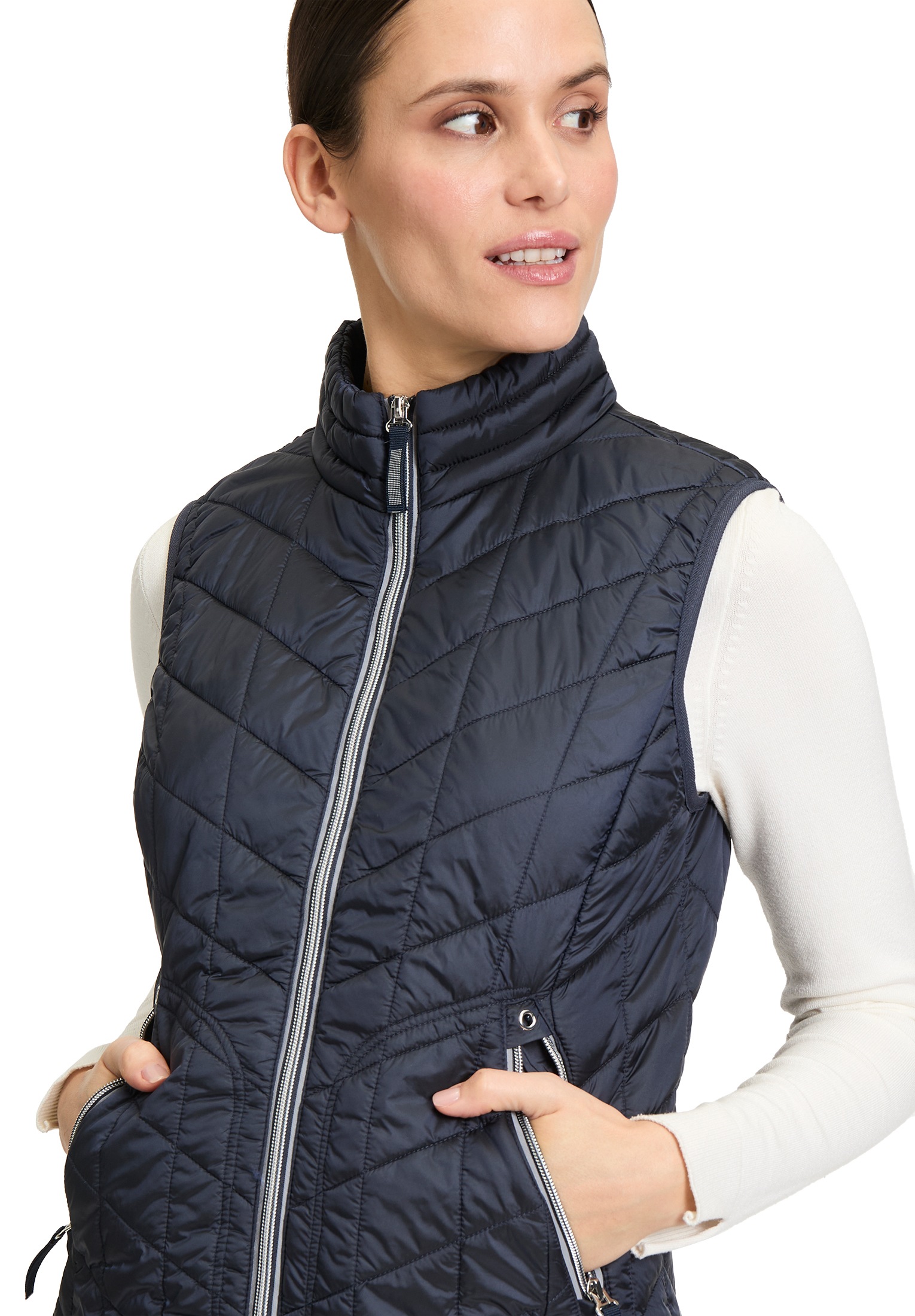 Betty Barclay Strickweste »Betty Barclay Steppweste mit Stehkragen«, Sandwich versteppt