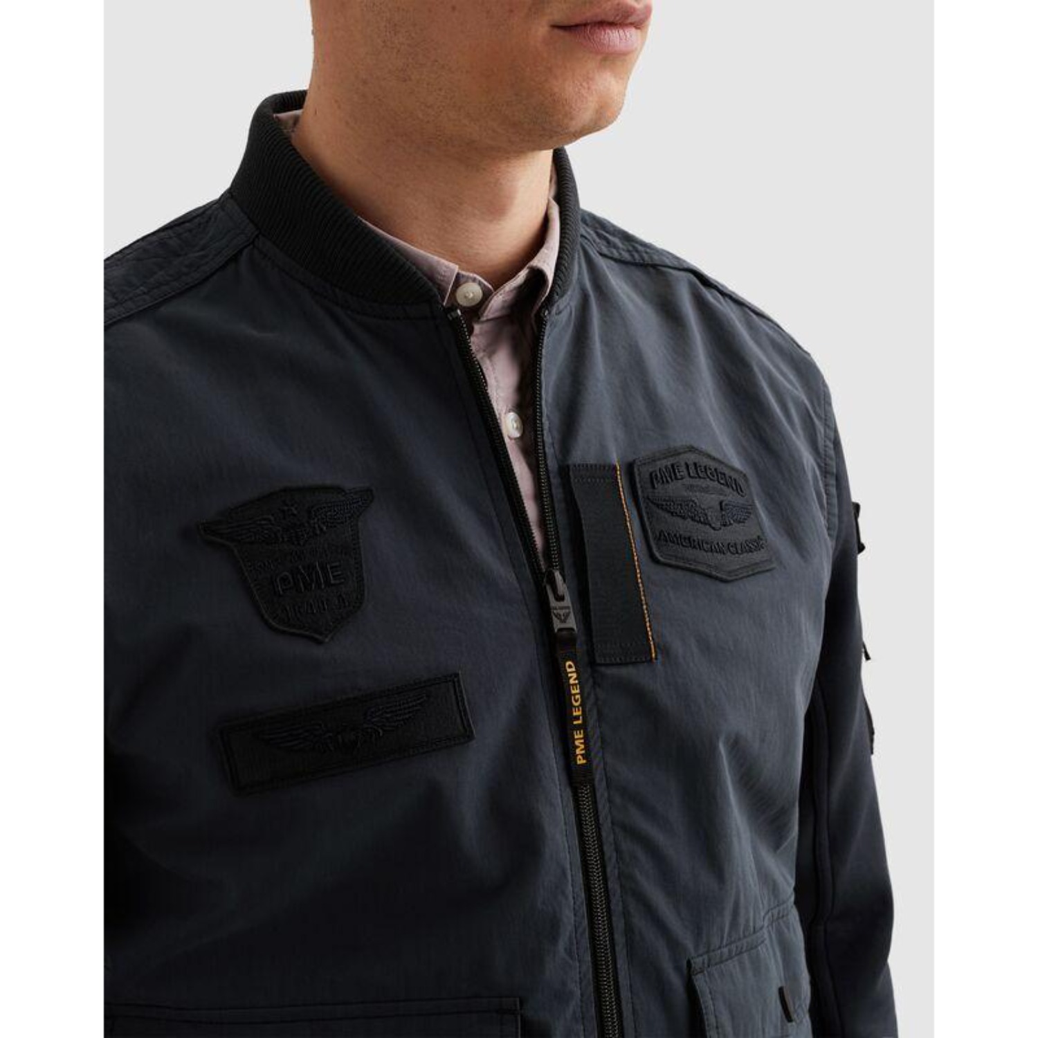 Thumbnail - PME LEGEND Bomberjacke Ärmel aus Sweatware, Vorder- und Rückenteil aus Webware