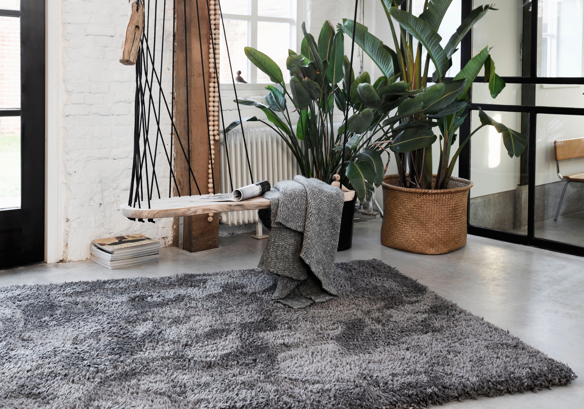 Wecon home Hochflor-Teppich »Toubkal«, rechteckig, 50 mm Höhe, Wohnzimmer