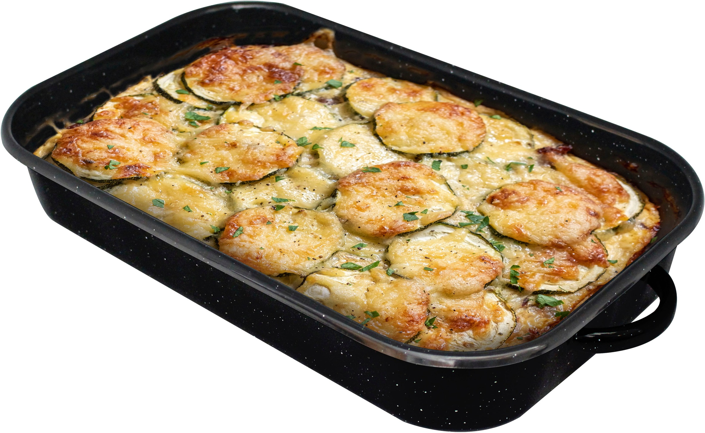 Thumbnail - Elo Basic Bratpfanne "Basic" Emaille 1 Stk. tlg. Auflaufform, emaillierte hohle Seitengriffe, 38 cm