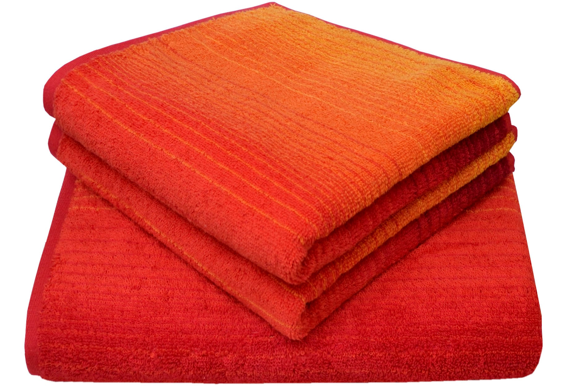 Dyckhoff Handtuch Set "Colori" Set 3 Stk. Walkfrottee 2 Handtücher & 1 Duschtuch,100% Bio Baumwolle, 450 g/m²