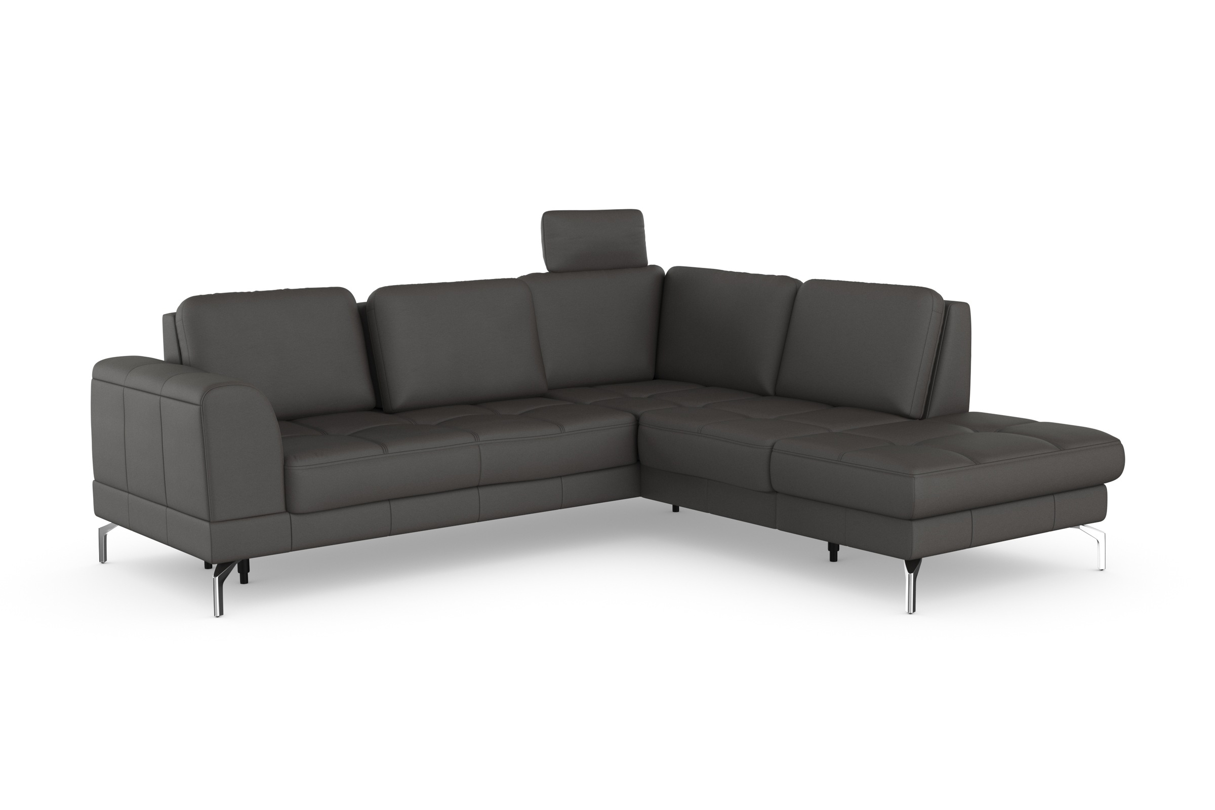 sit&more Ecksofa »Bendigo L-Form«, inklusive Sitztiefenverstellung, Bodenfreiheit 15 cm, in 2 Fußfarben