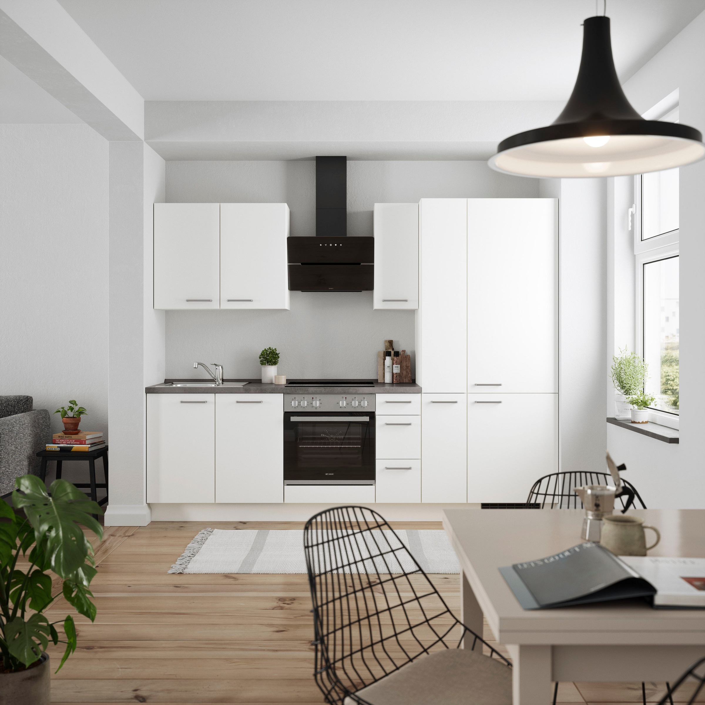 nobilia® Küchenzeile »"Touch II"«, vormontiert, Ausrichtung wählbar, Breite 270 cm, wahlw. mit E-Geräten