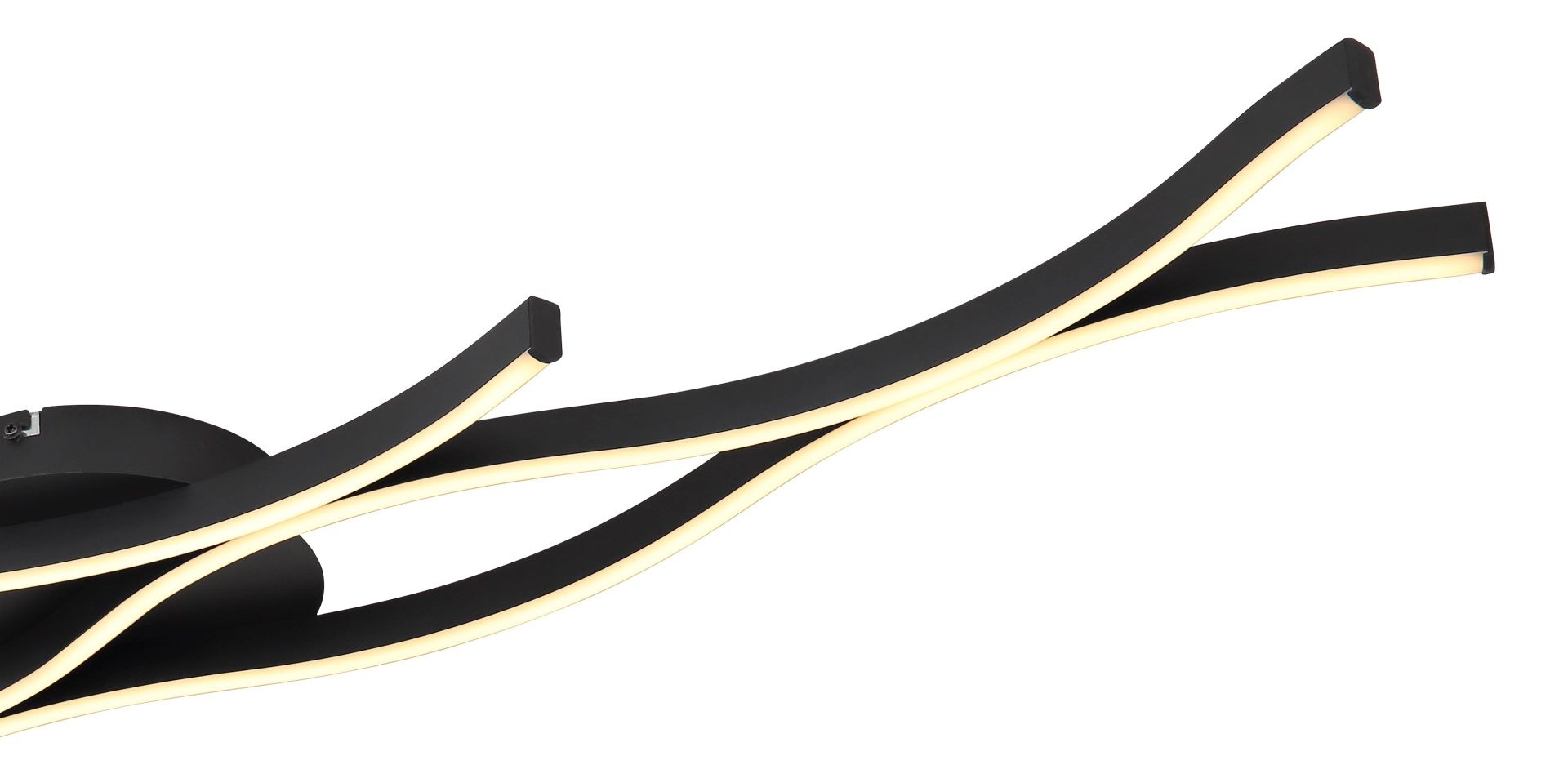 GLOBO LIGHTING LED Deckenleuchte »GERONIMO« LED-Modul 1 Stk. Warmweiß Deckenlampe, Wohnzimmer, Flur, geschwungen