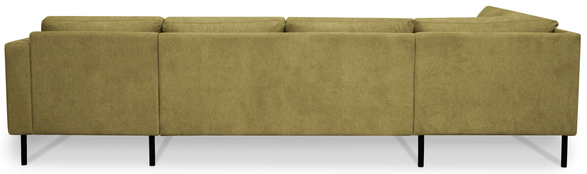 Places of Style Wohnlandschaft »Cesola«, in weichem Chenille-Stoff, Breite 327 cm, mit schwarzen Metallfüßen