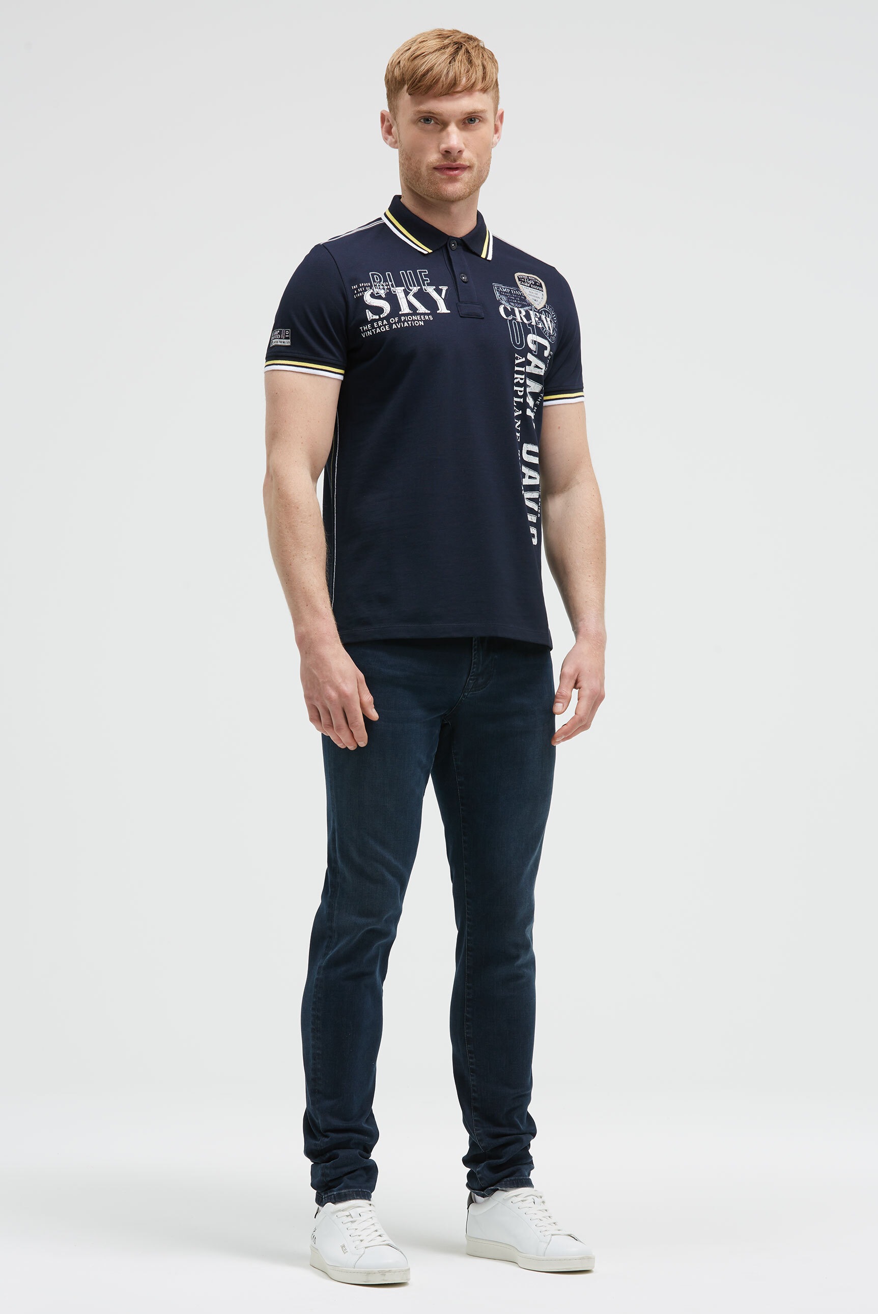 Thumbnail - CAMP DAVID Poloshirt mit Seitenschlitze