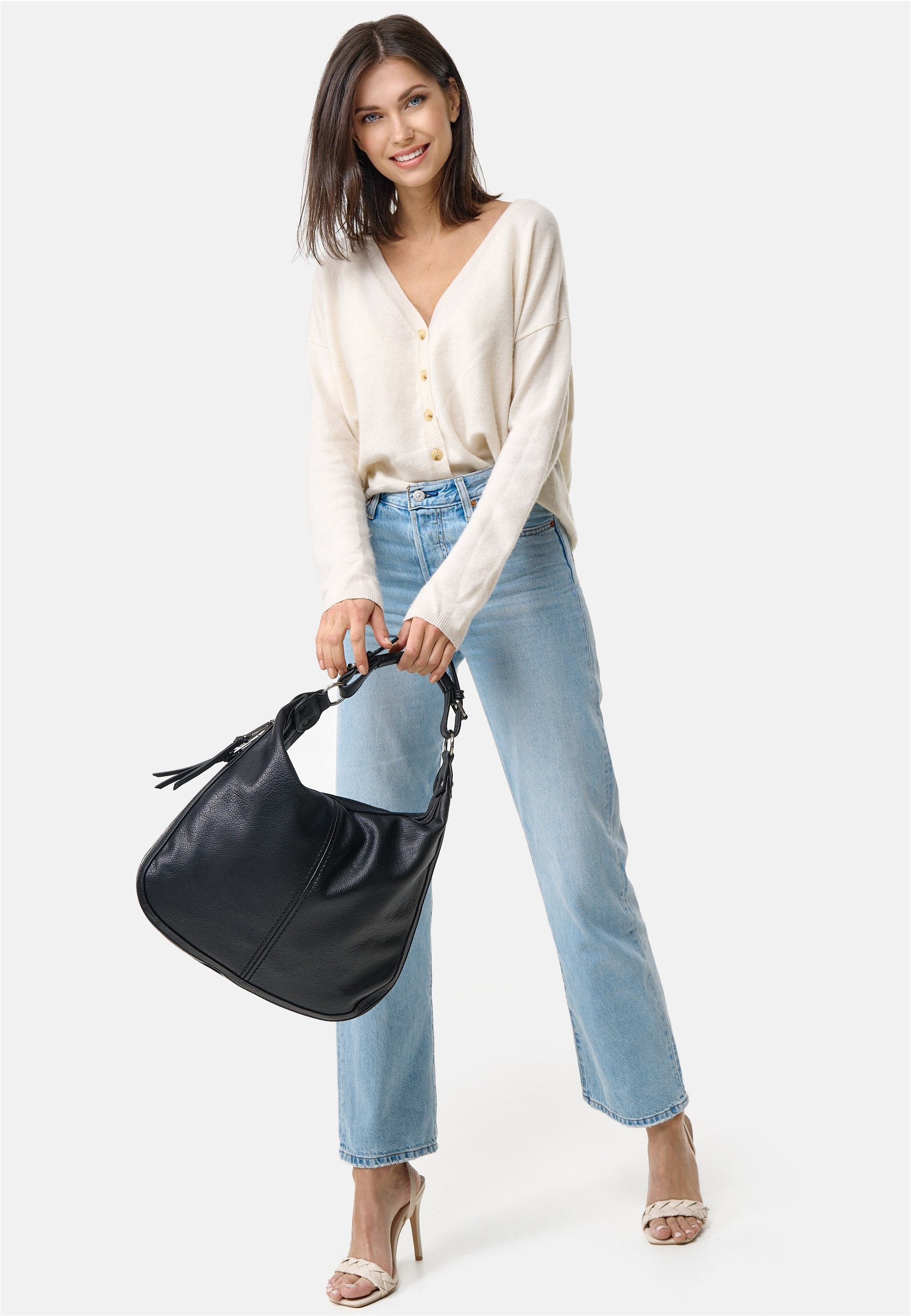 Harpa Schultertasche »Tate« durch Reißverschluss erweiterbar