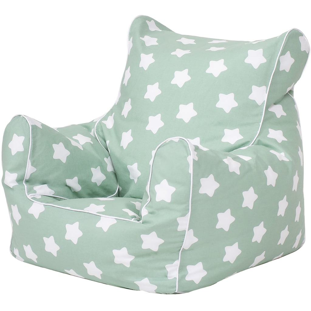 Knorrtoys® Sitzsack »Green White Stars«