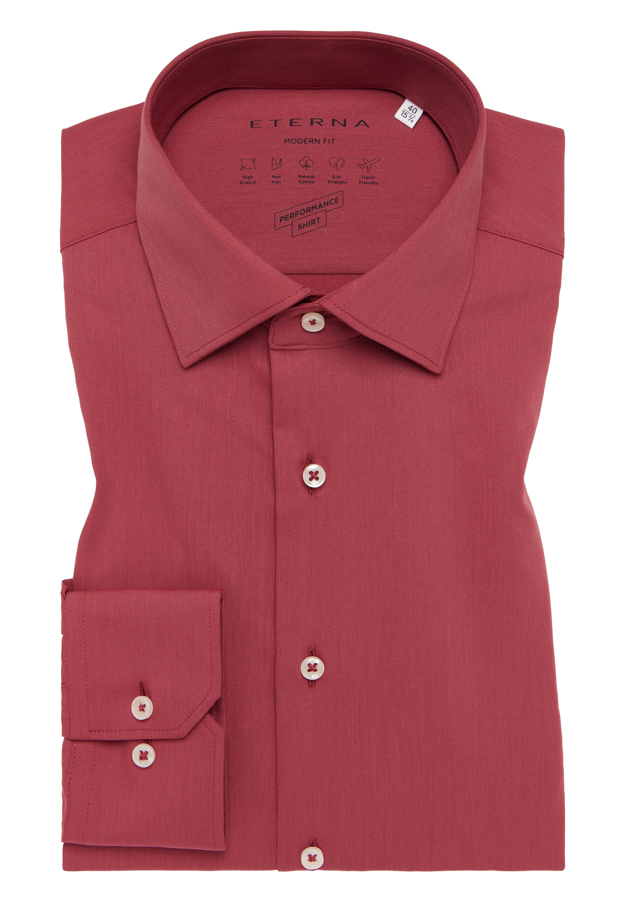 Eterna Langarmhemd »MODERN FIT«, NON IRON (bügelfrei)